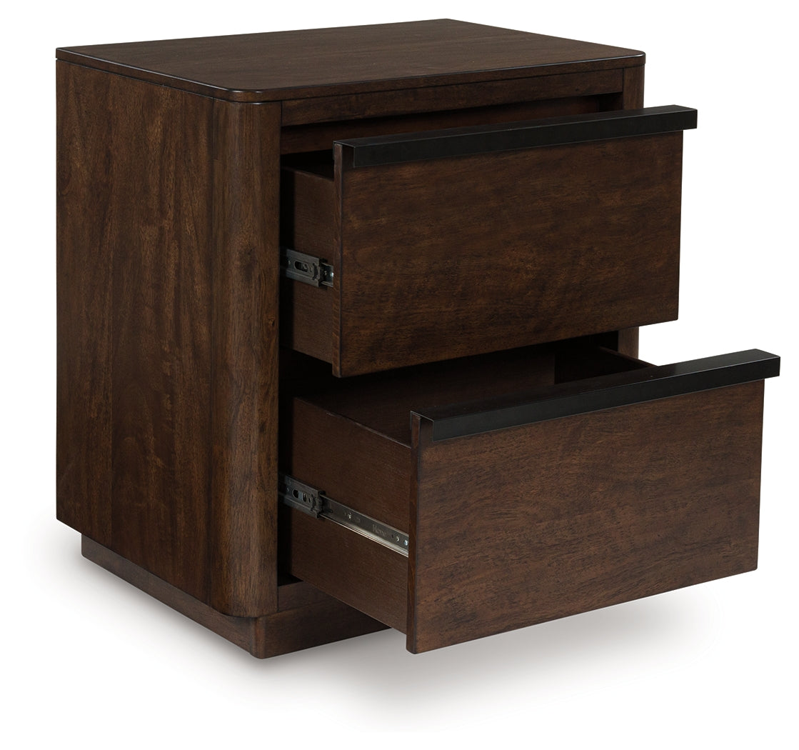 Kendamor Dark Brown Nightstand- Viva Furn