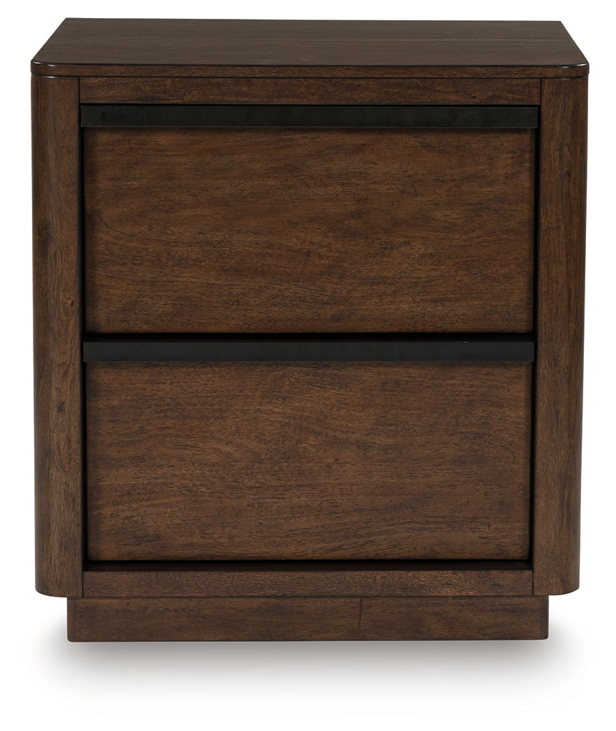 Kendamor Dark Brown Nightstand- Viva Furn