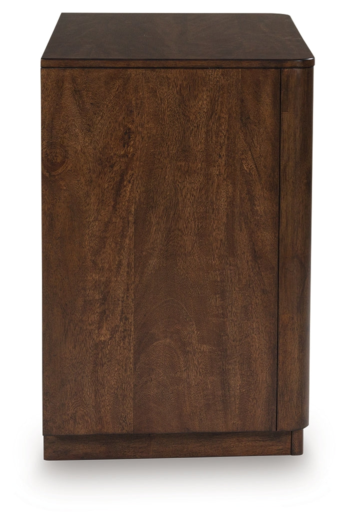 Kendamor Dark Brown Nightstand- Viva Furn