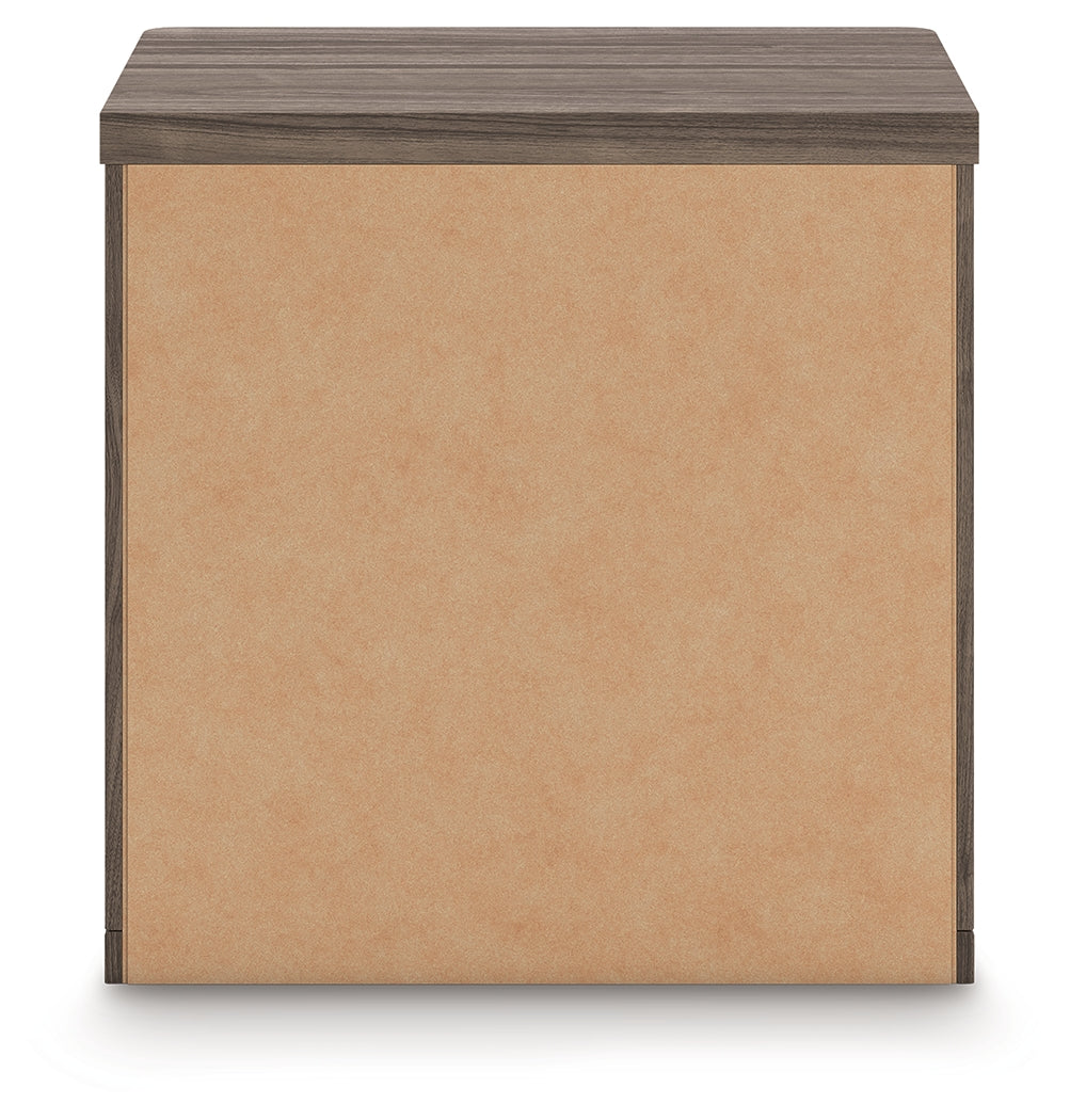 Kendanport Brown/White Two Drawer Night Stand- Viva Furn