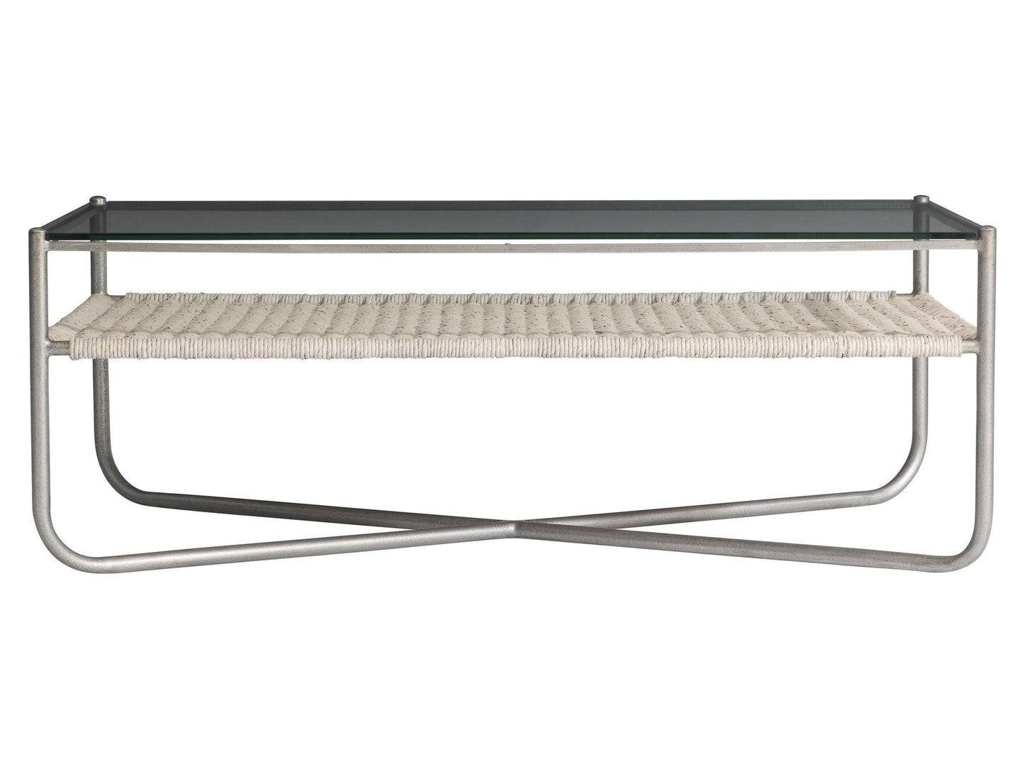 Kendo Glass/Light Grey Wash/Graphite Cocktail Table - Ornate Home