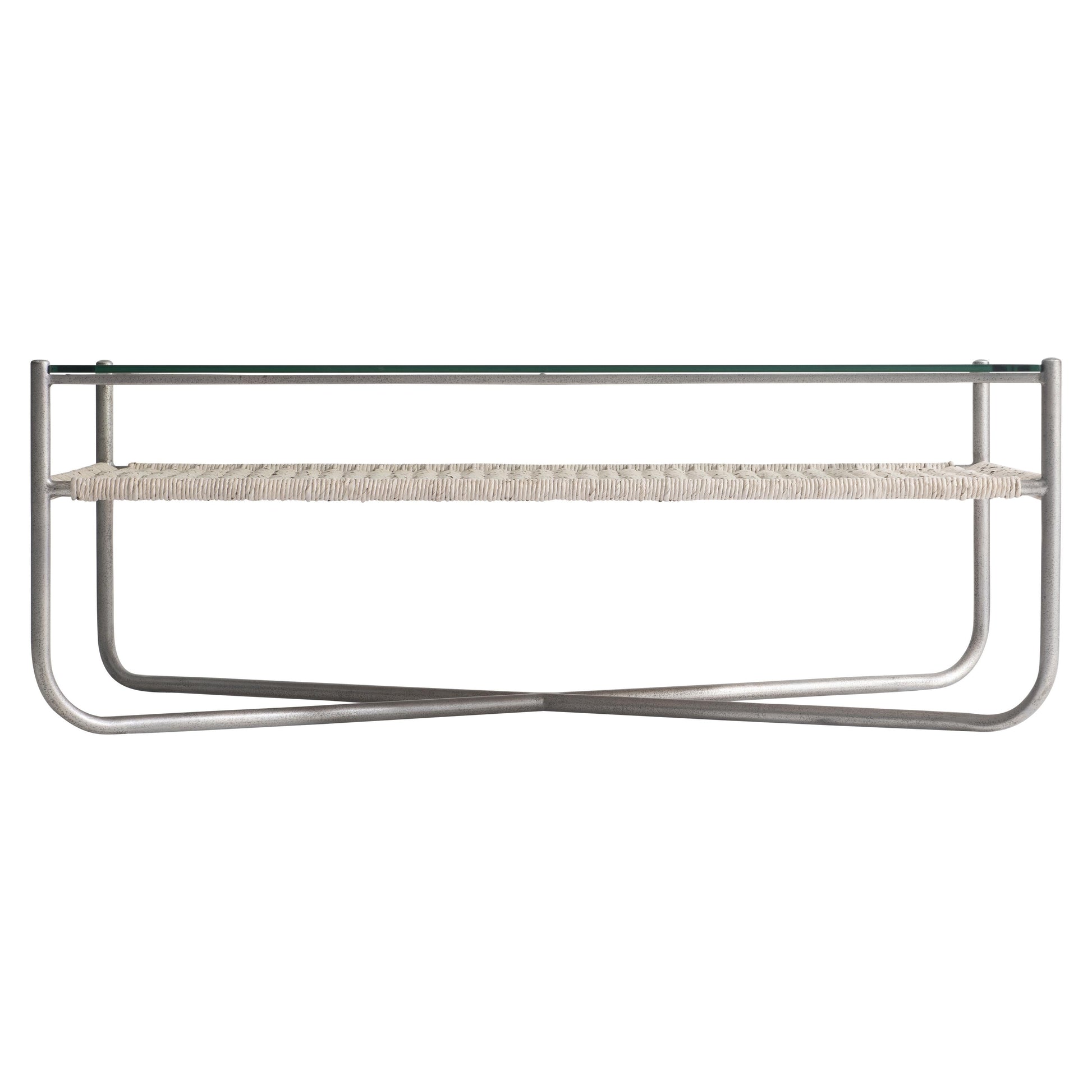 Kendo Glass/Light Grey Wash/Graphite Cocktail Table - Ornate Home
