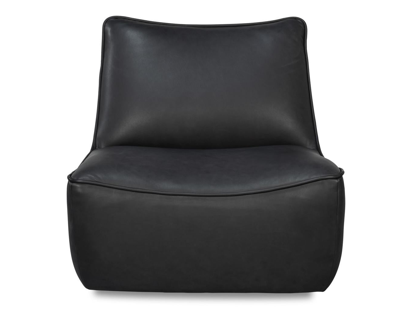 Kennett Black Swivel Chair - Ornate Home