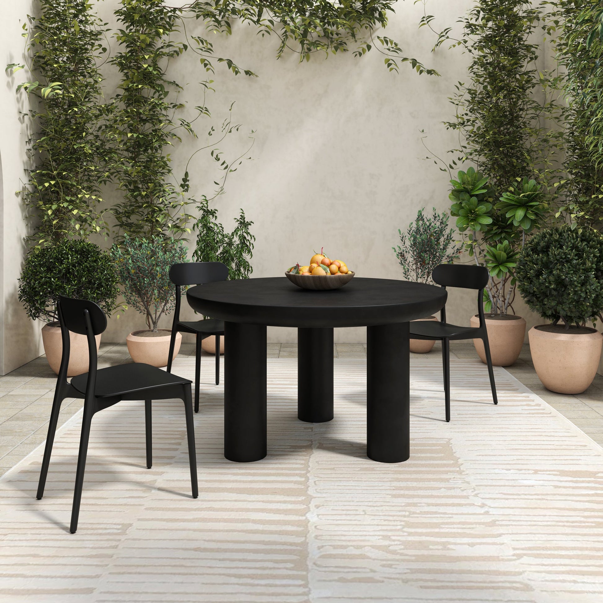Kent Black Outdoor Dining Chair (Set of 2) - Ornate Home