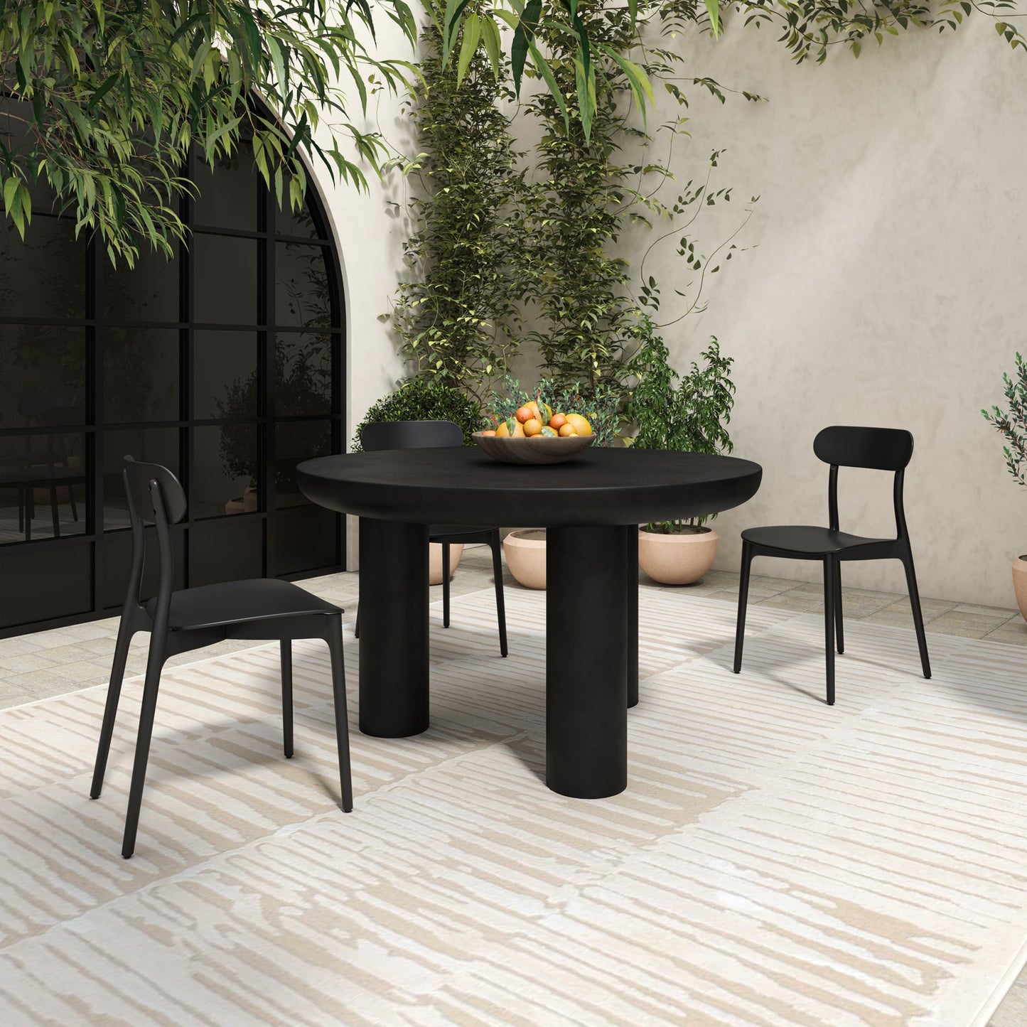 Kent Black Outdoor Dining Chair (Set of 2) - Ornate Home