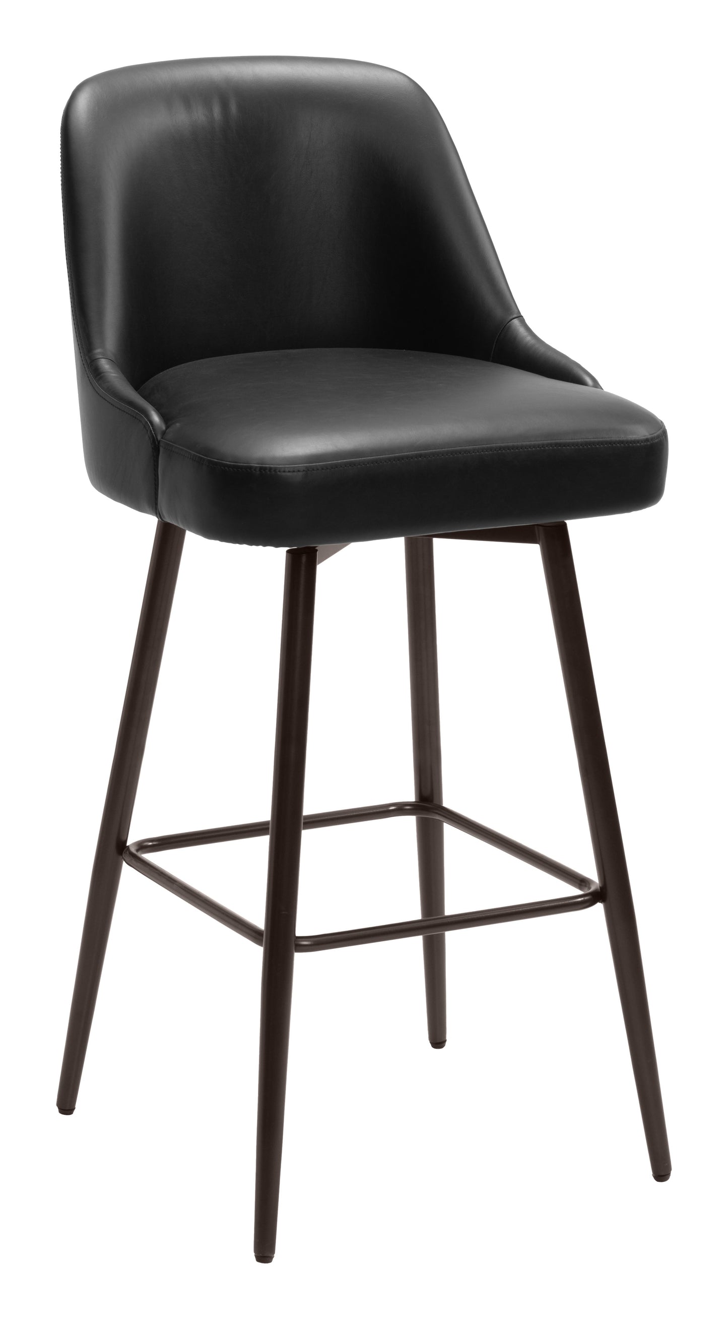 Keppel Black & Bronze Swivel Barstool - Ornate Home