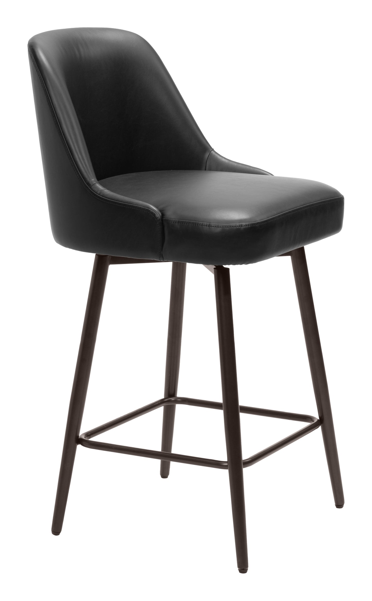 Keppel Black & Bronze Swivel Counter Stool - Ornate Home