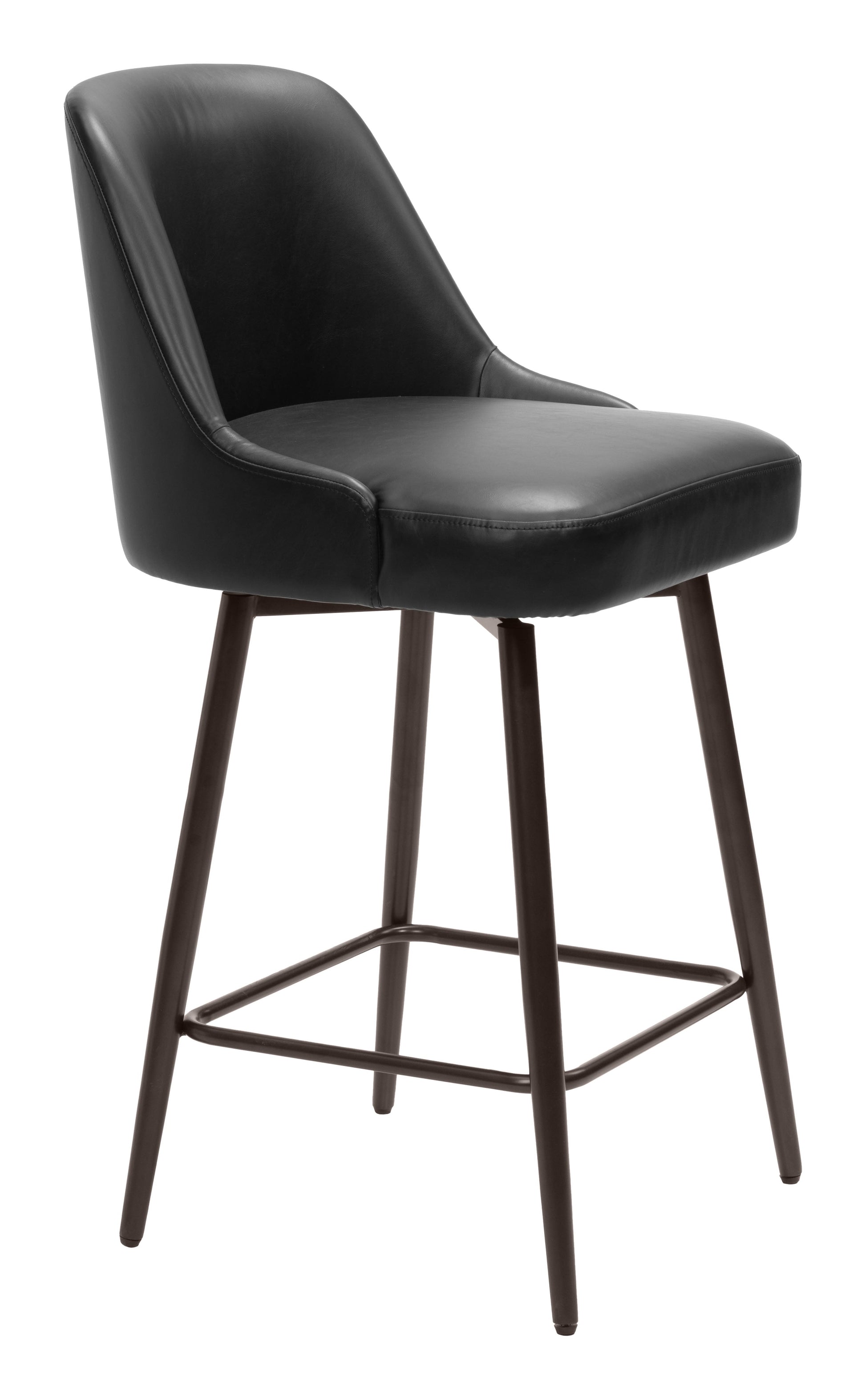 Keppel Black & Bronze Swivel Counter Stool - Ornate Home