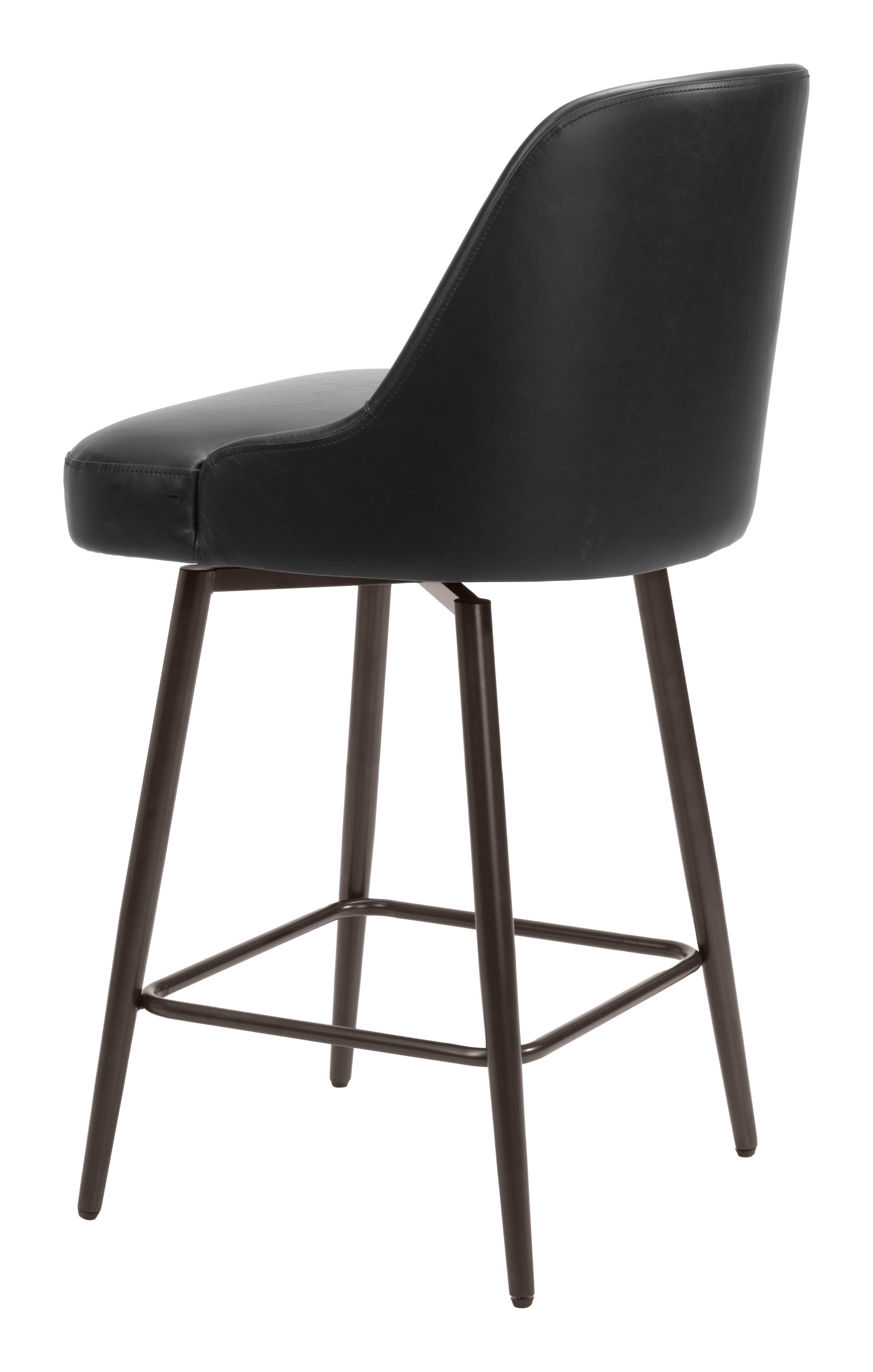 Keppel Black & Bronze Swivel Counter Stool - Ornate Home