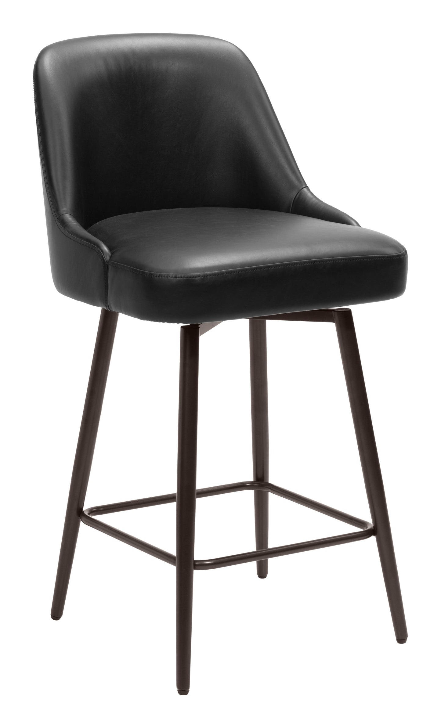 Keppel Black & Bronze Swivel Counter Stool - Ornate Home