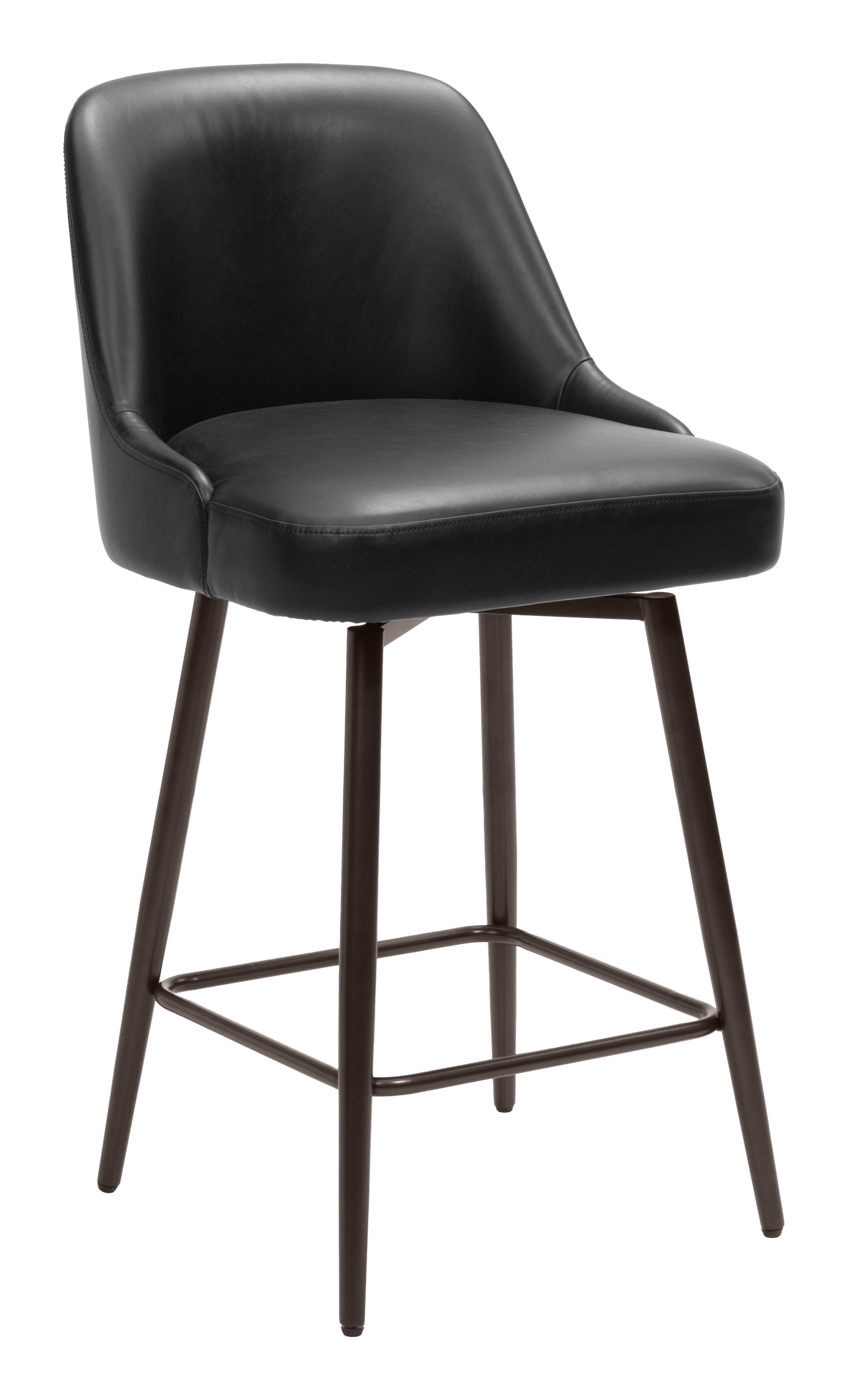 Keppel Black & Bronze Swivel Counter Stool - Ornate Home
