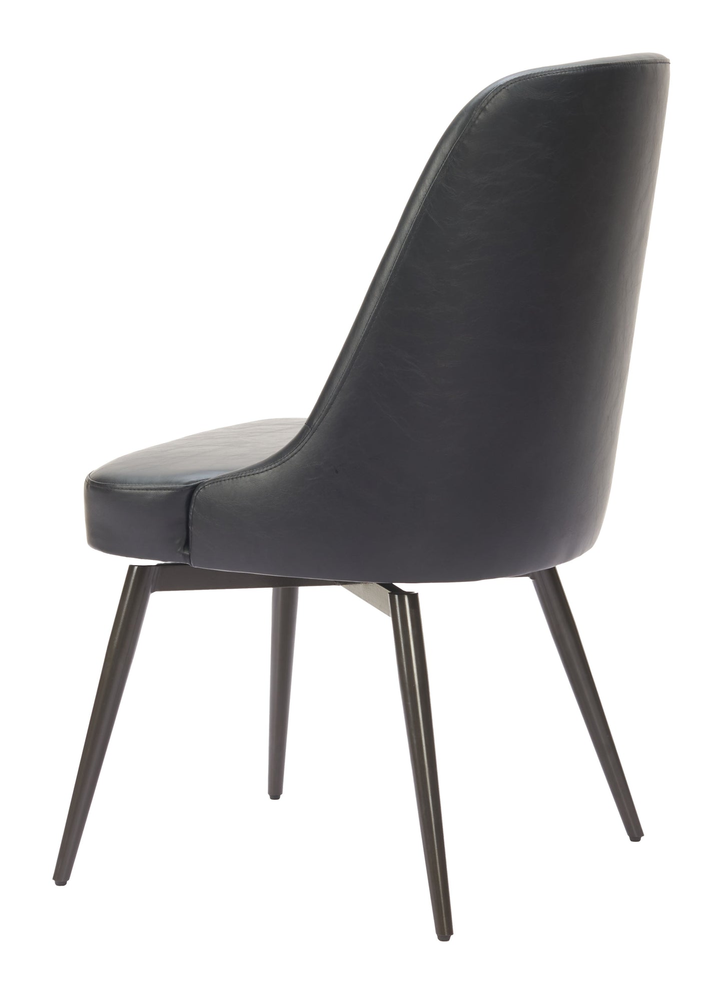 Keppel Black Swivel Dining Chair (Set of 2) - Ornate Home