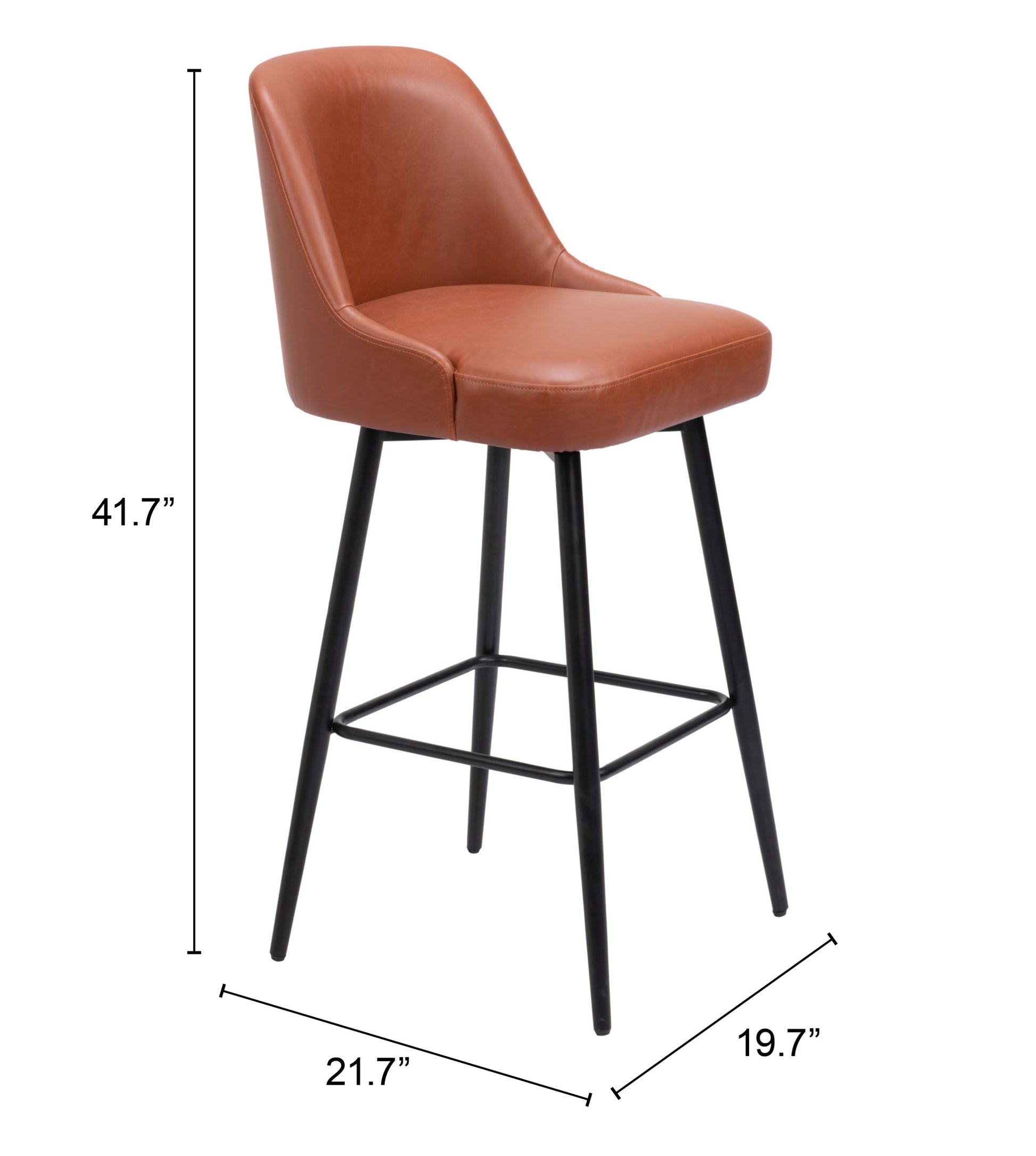 Keppel Brown Swivel Barstool - Ornate Home