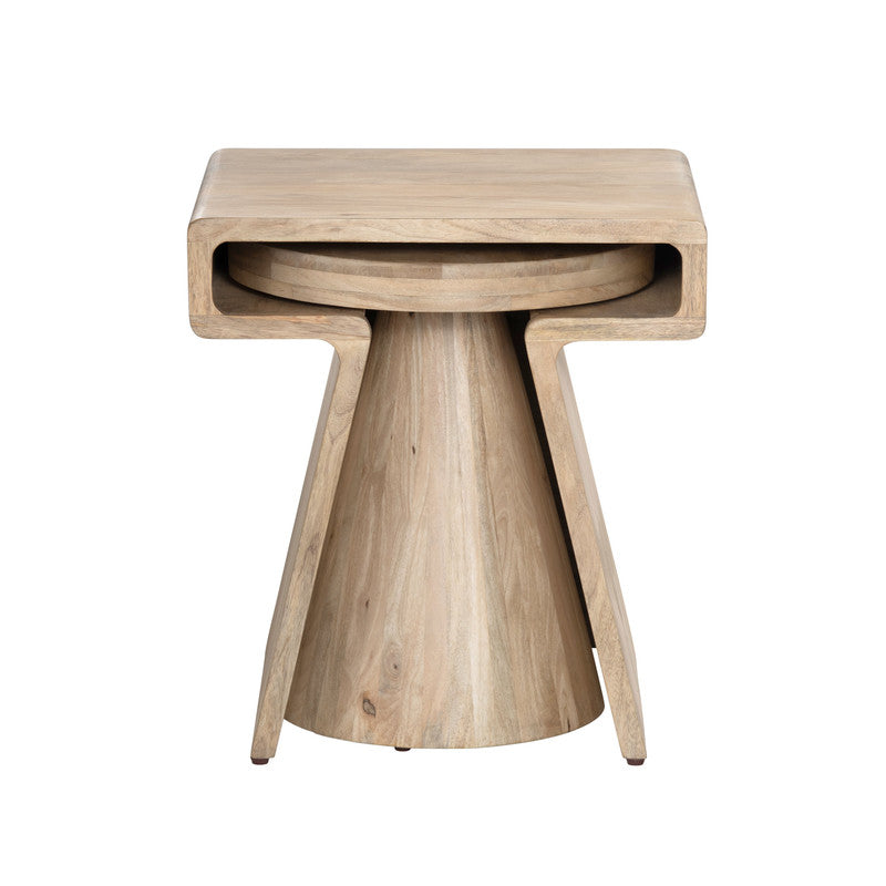 Keppler Natural Brown 2-Piece Nesting Tables - Ornate Home
