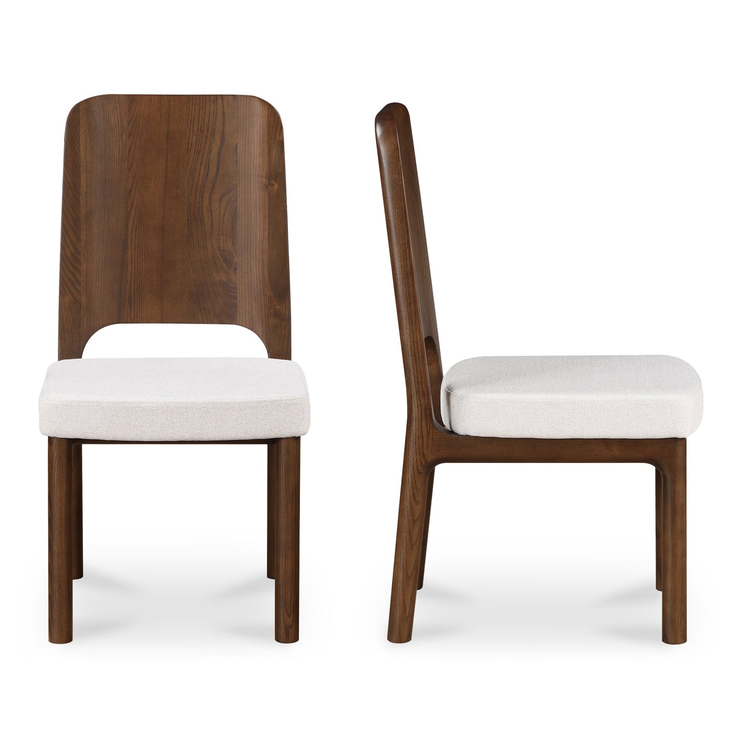 Kerr Ash Beige Dining Chair Walnut Stained (Set of 2) - Ornate Home