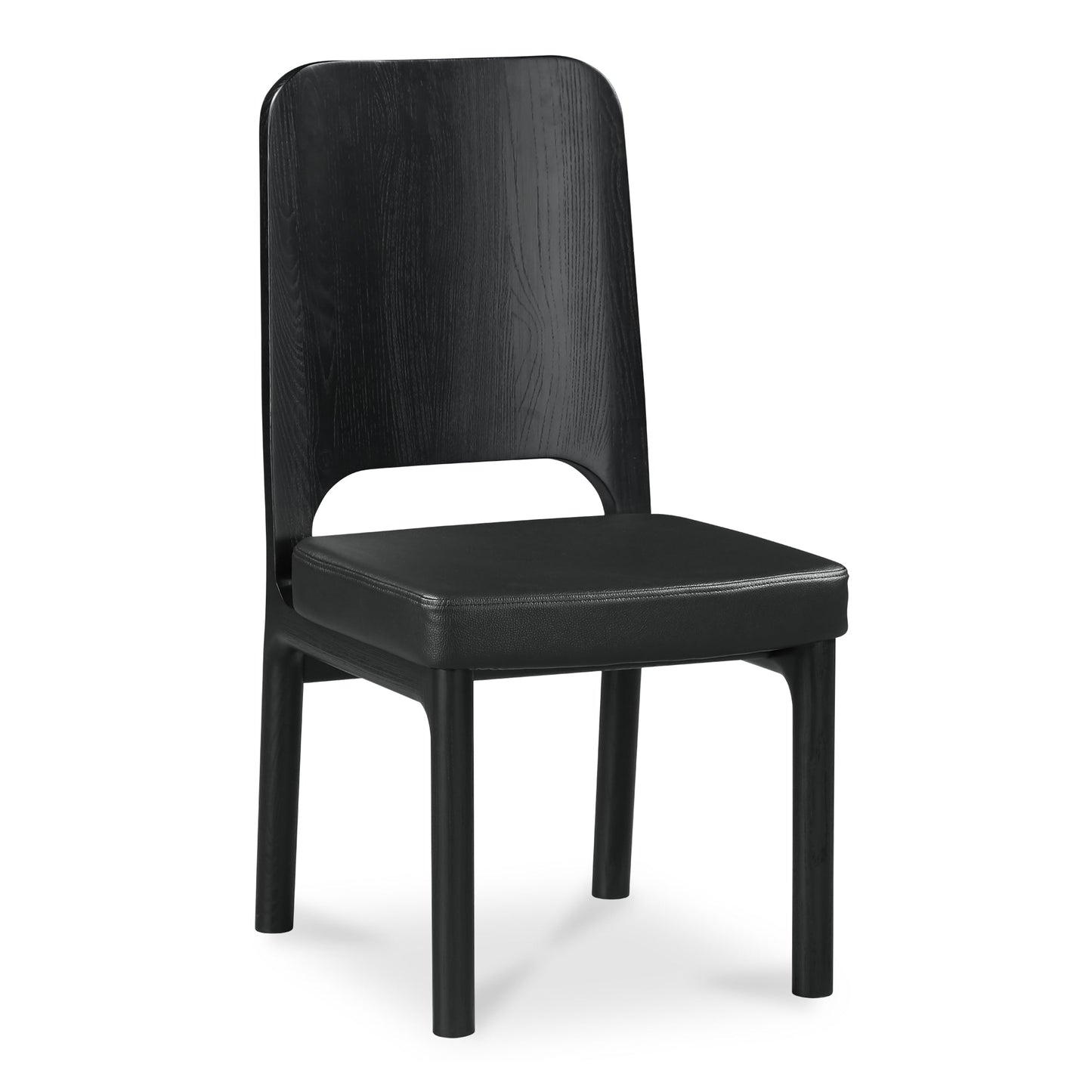 Kerr Black Dining Chair Vegan Leather (Set of 2) - Ornate Home