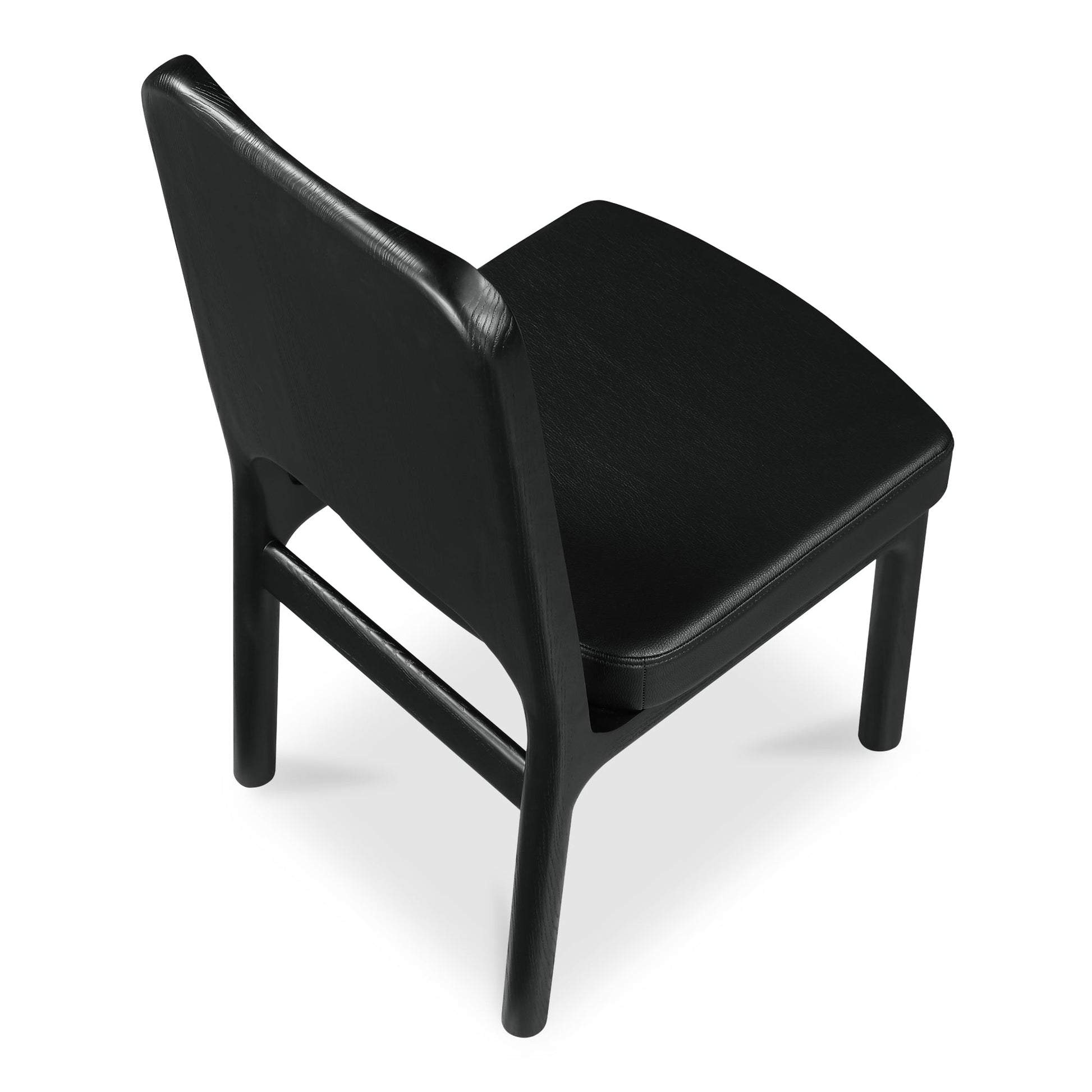 Kerr Black Dining Chair Vegan Leather (Set of 2) - Ornate Home
