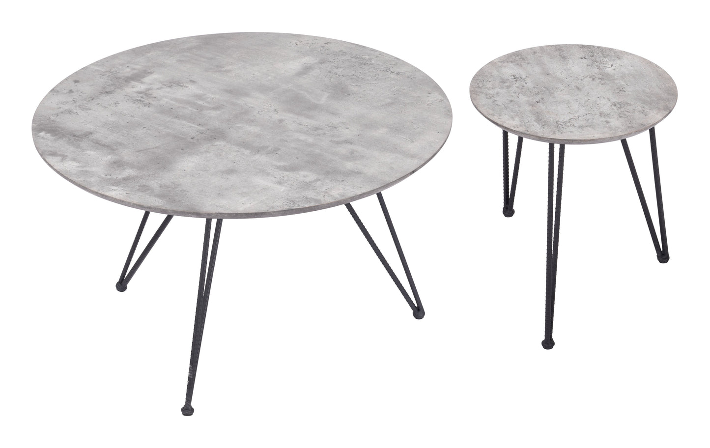 Kerris Gray & Black Coffee Table Set (2-Piece) - Ornate Home