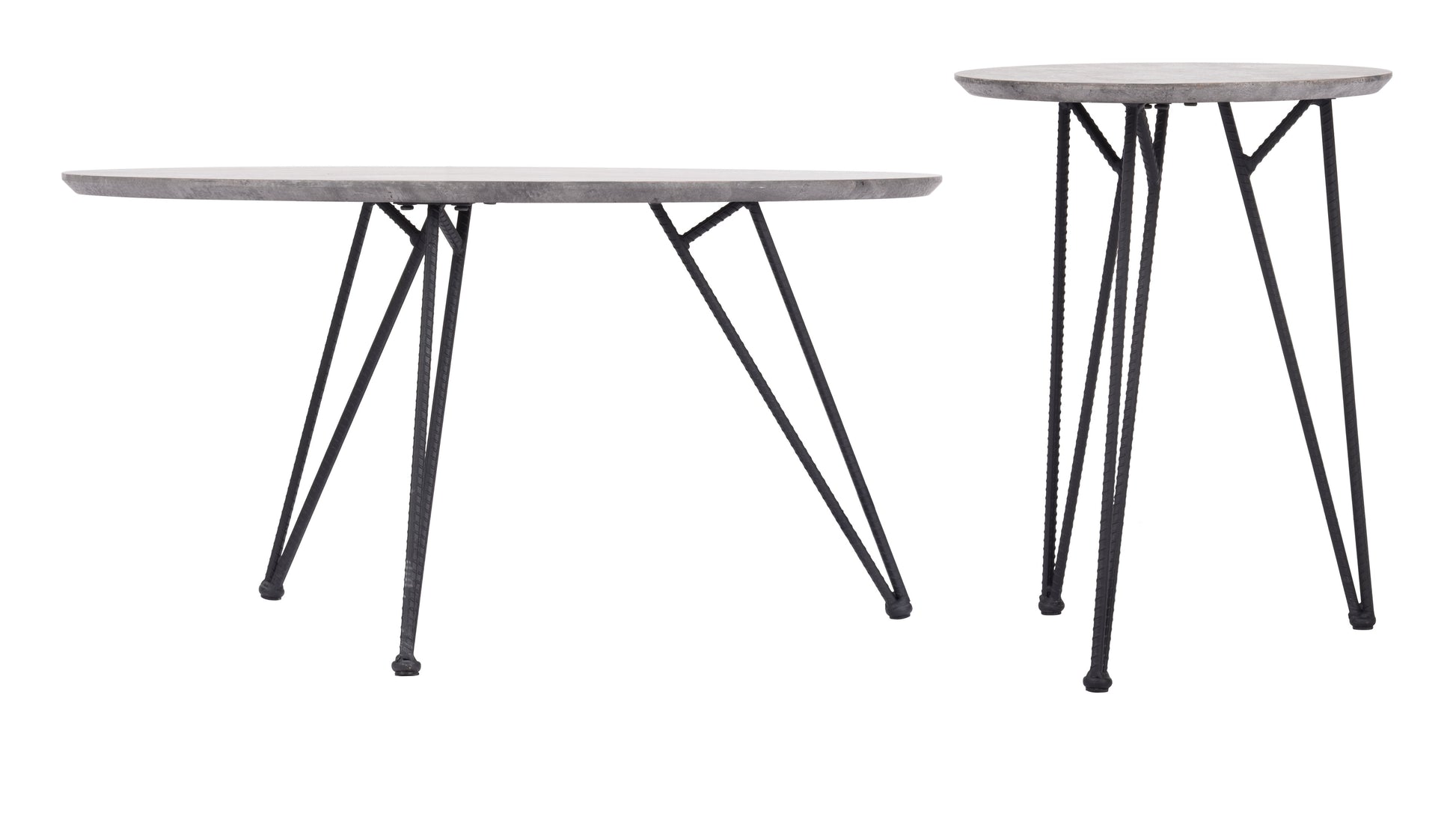 Kerris Gray & Black Coffee Table Set (2-Piece) - Ornate Home