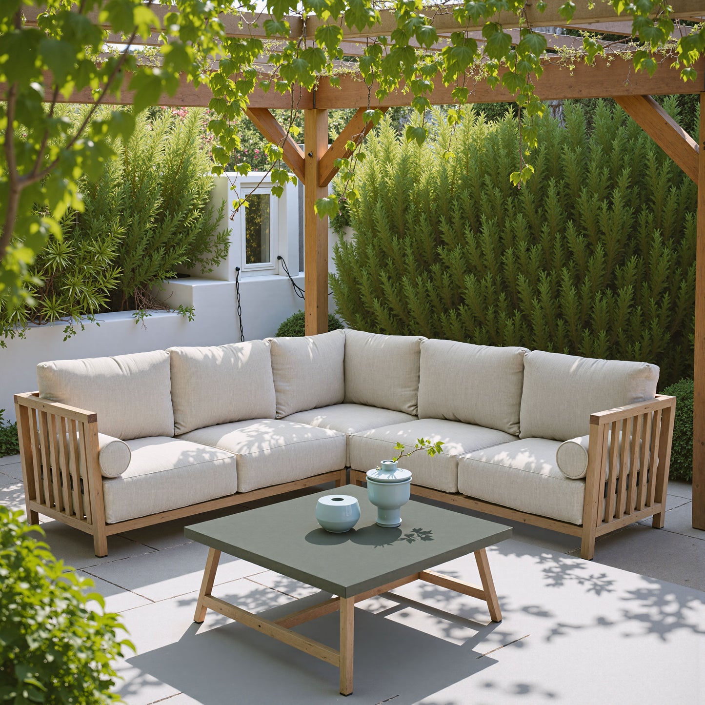 Kert Gray Outdoor Coffee Table - Ornate Home