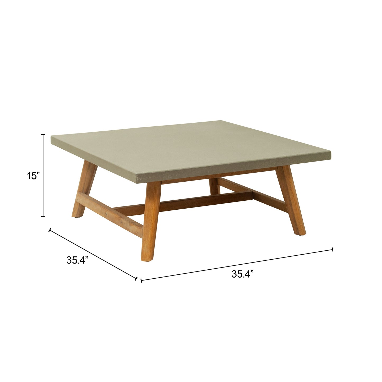 Kert Gray Outdoor Coffee Table - Ornate Home