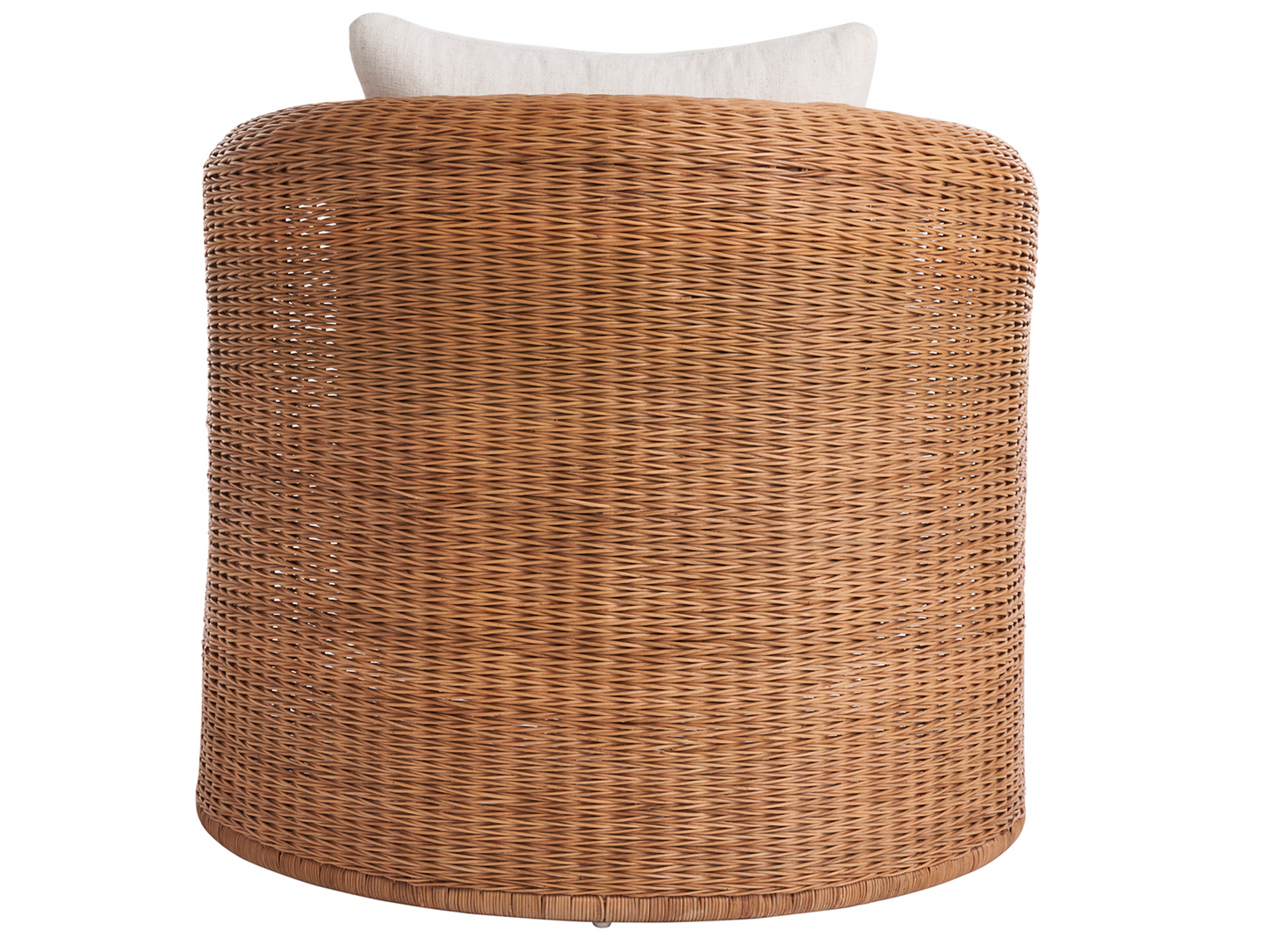 Key Largo Nomad Snow/Fishbone Weave Rattan Lounge Chair - Ornate Home