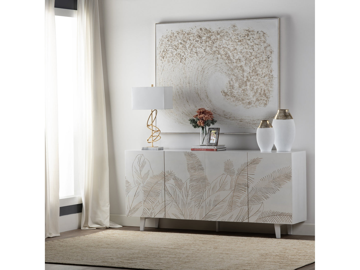 Keyport White Canvas - Ornate Home