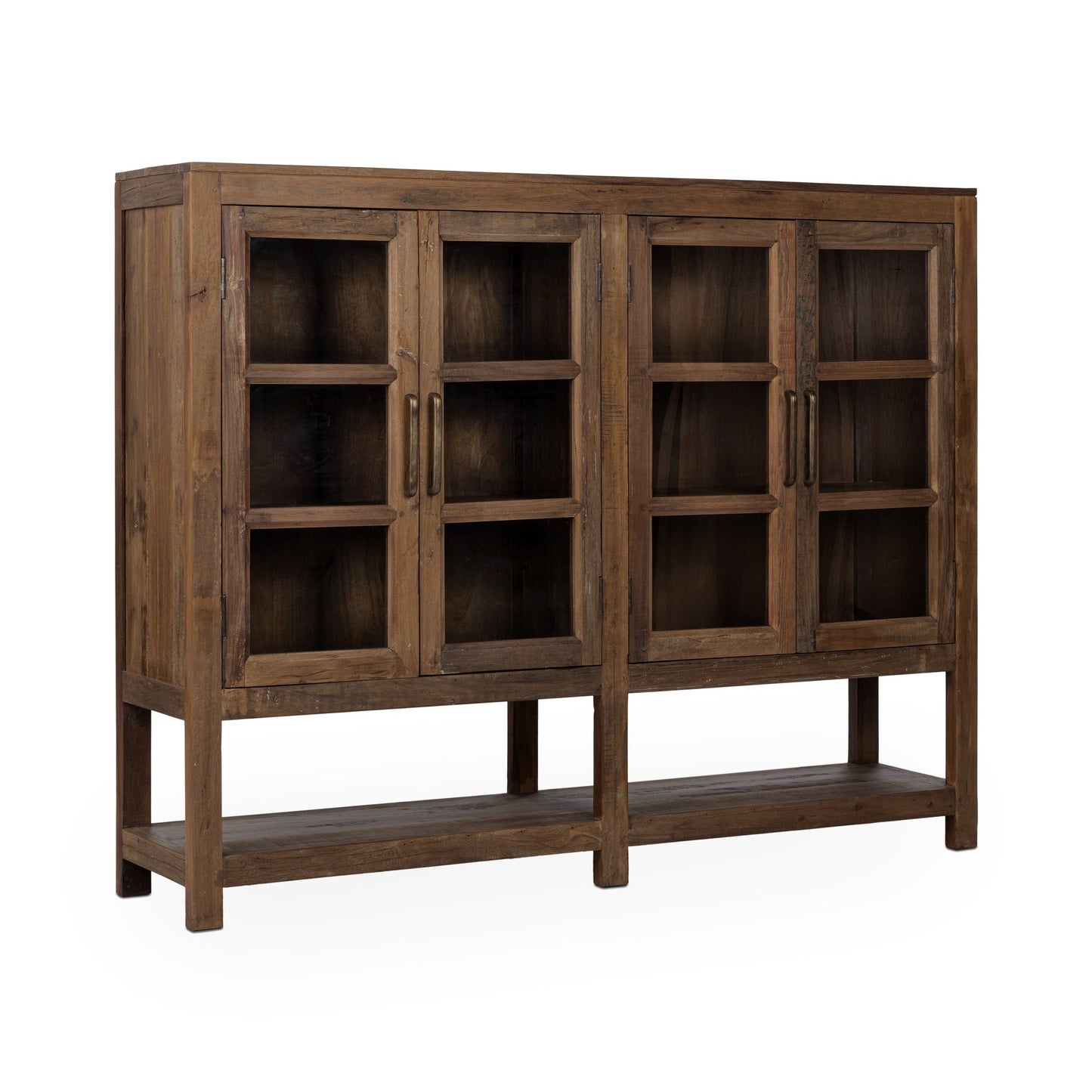 Kharga Natural 4 Door Display Cabinet - Ornate Home