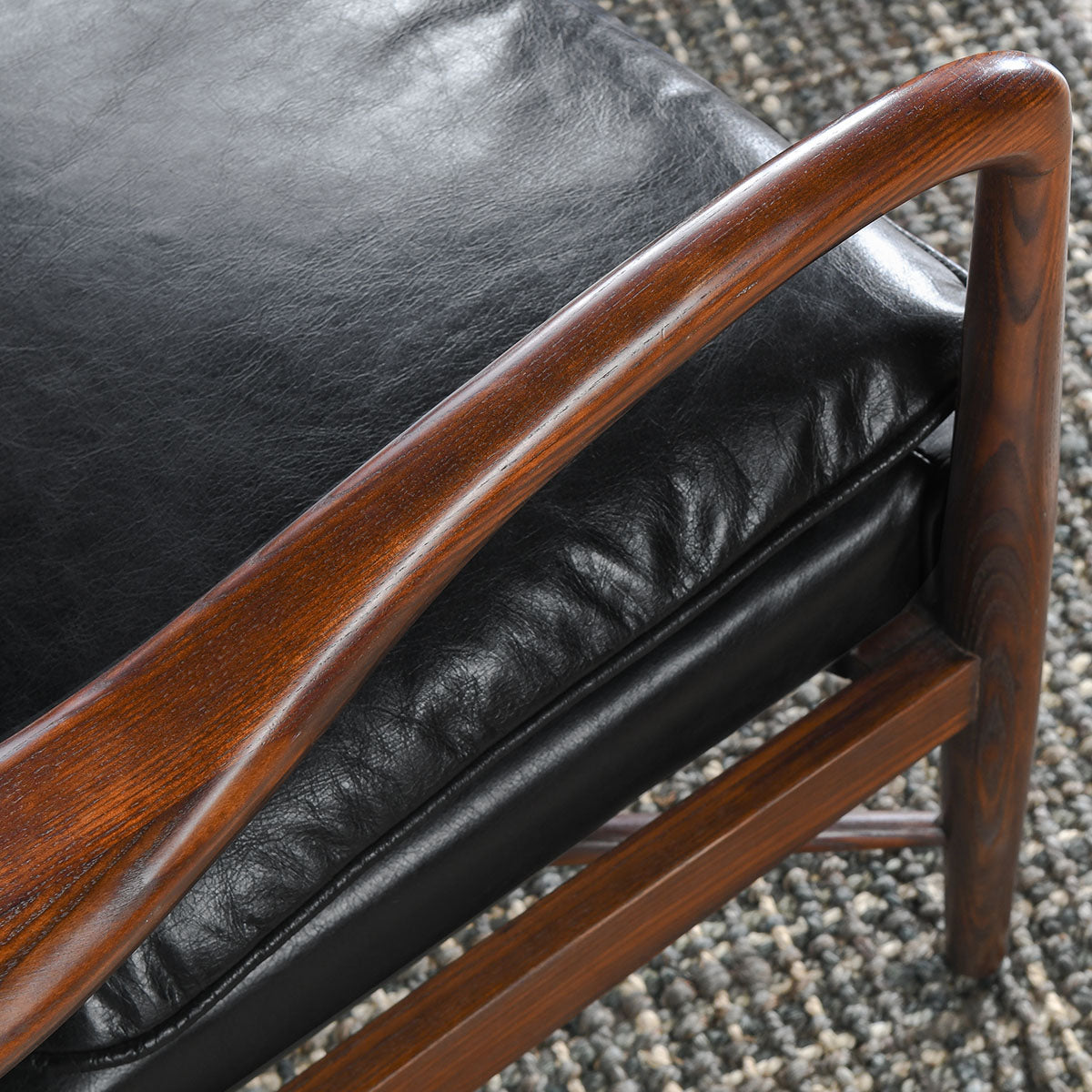 Kiannah Black Club Chair - Ornate Home