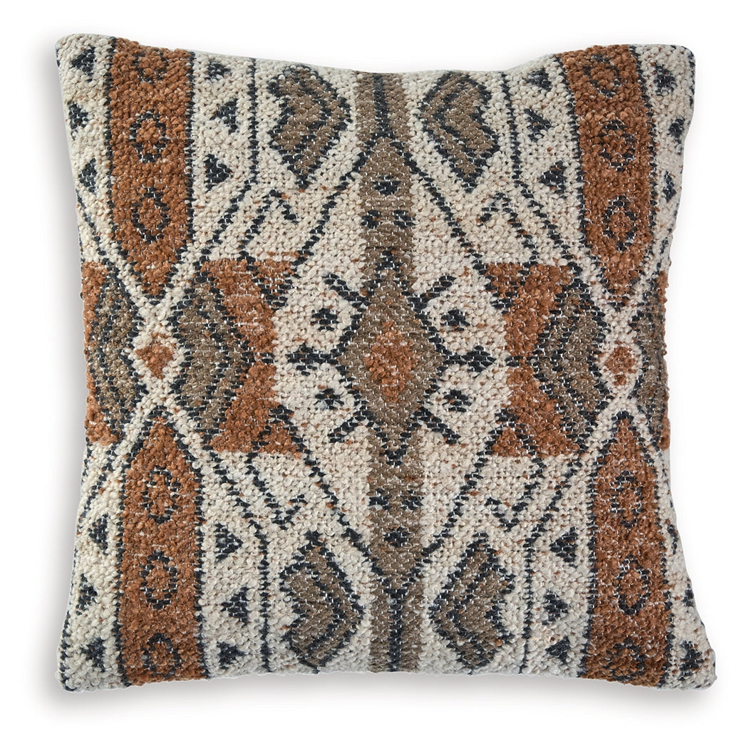Kierenworth Sienna/Ivory/Black Pillow (Set of 4)- Viva Furn
