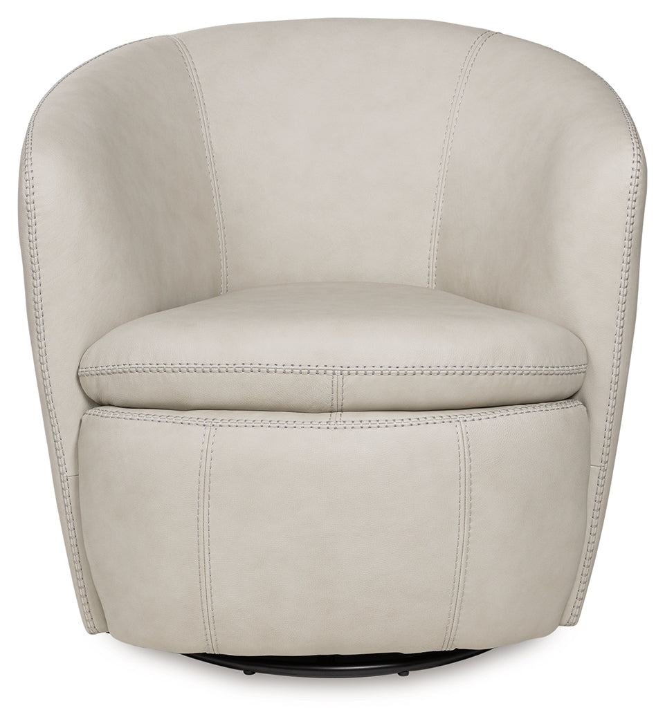 Kierreys Bone Swivel Accent Chair- Viva Furn