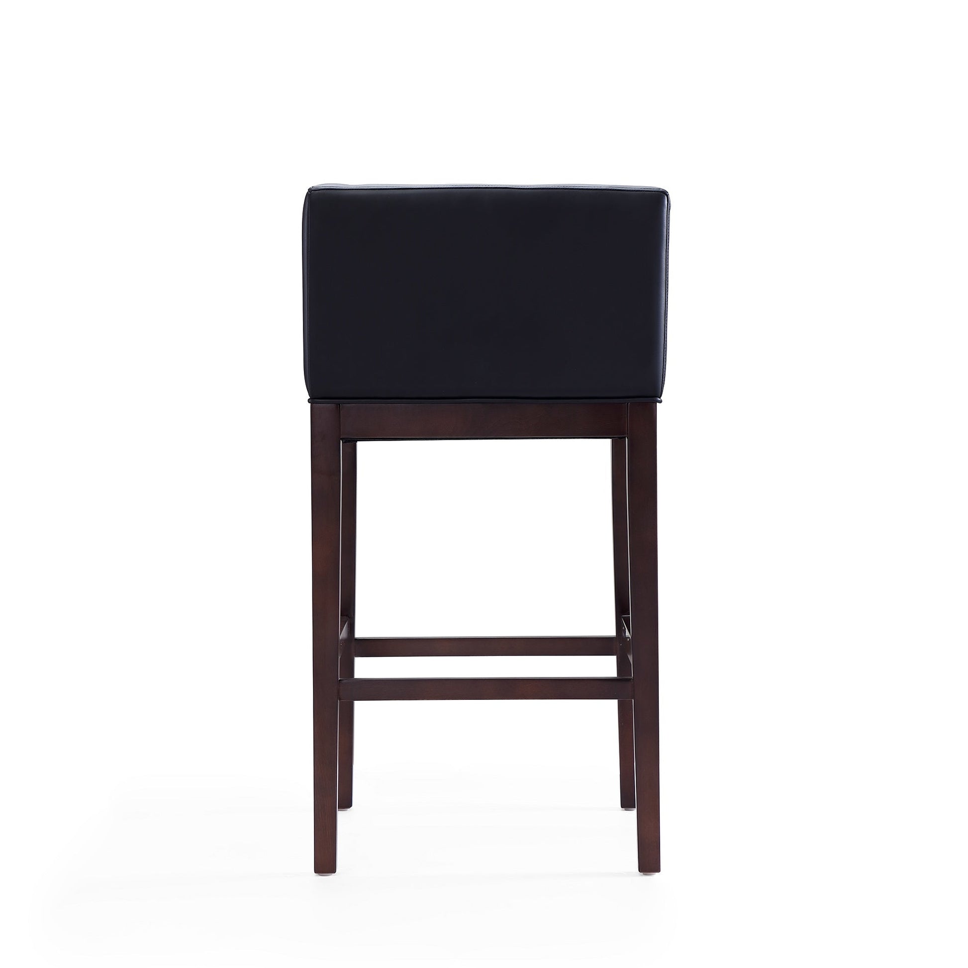 Kingsley Barstool in Black and Dark Walnut - Ornate Home