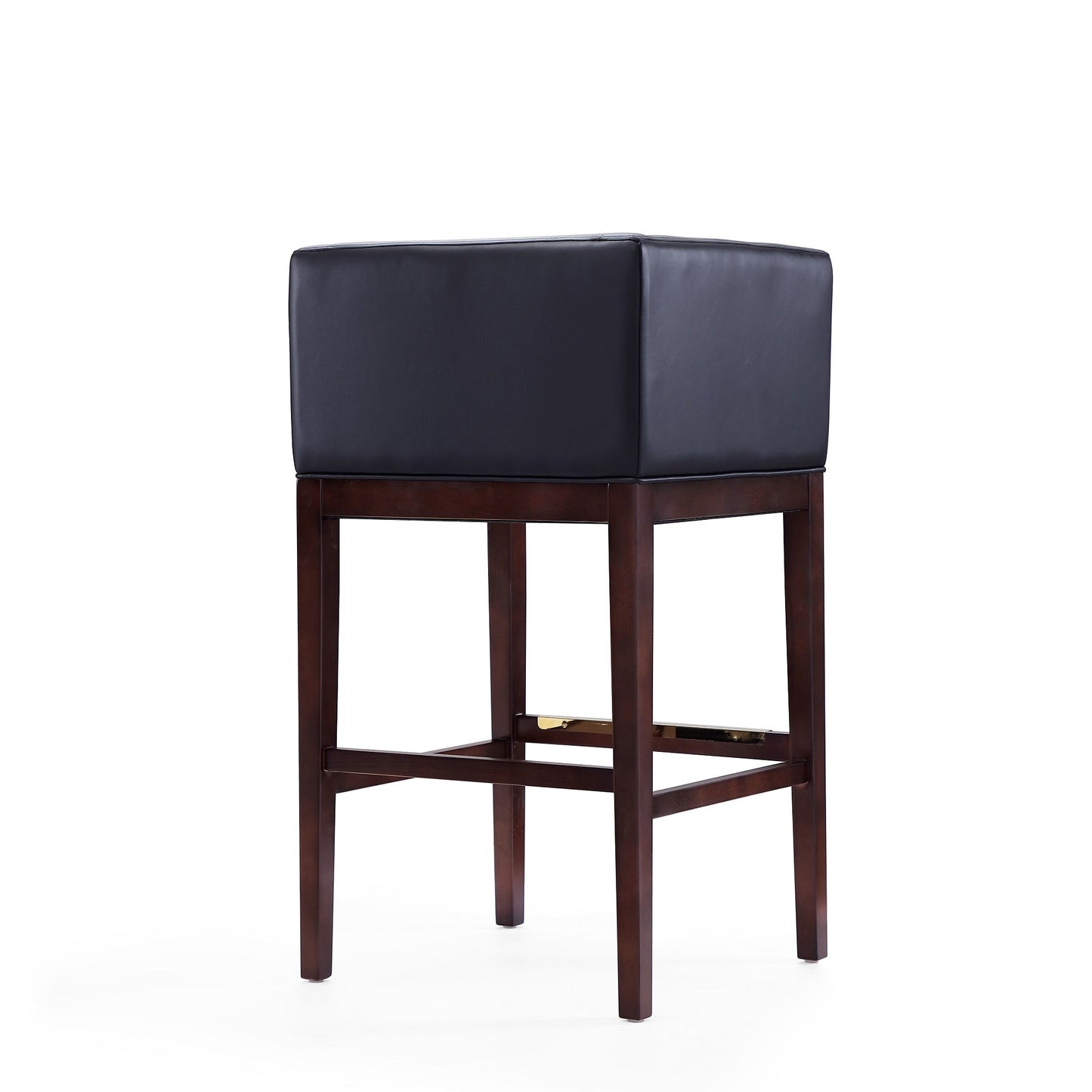 Kingsley Barstool in Black and Dark Walnut - Ornate Home