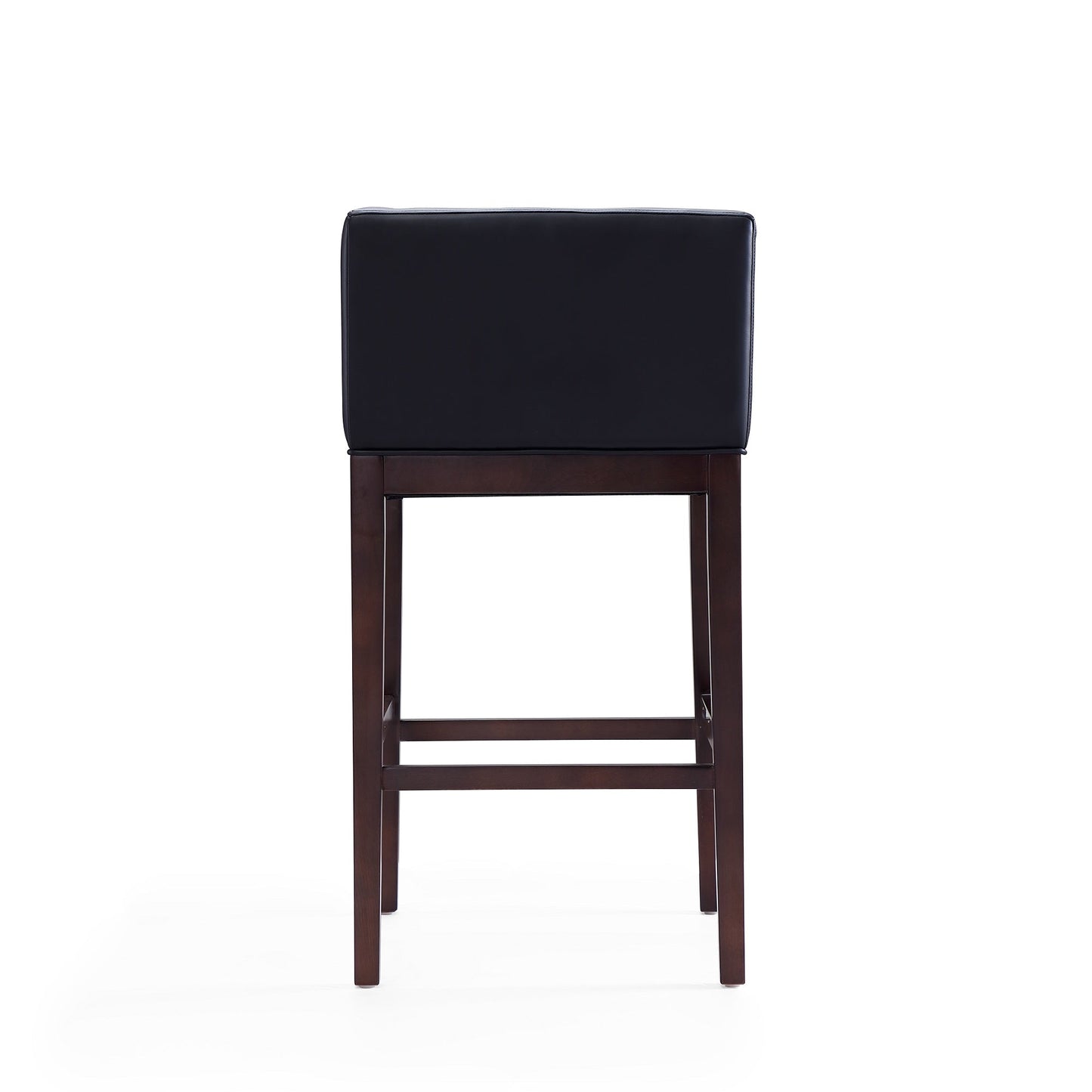 Kingsley Barstool in Black and Dark Walnut (set of 3) - Ornate Home