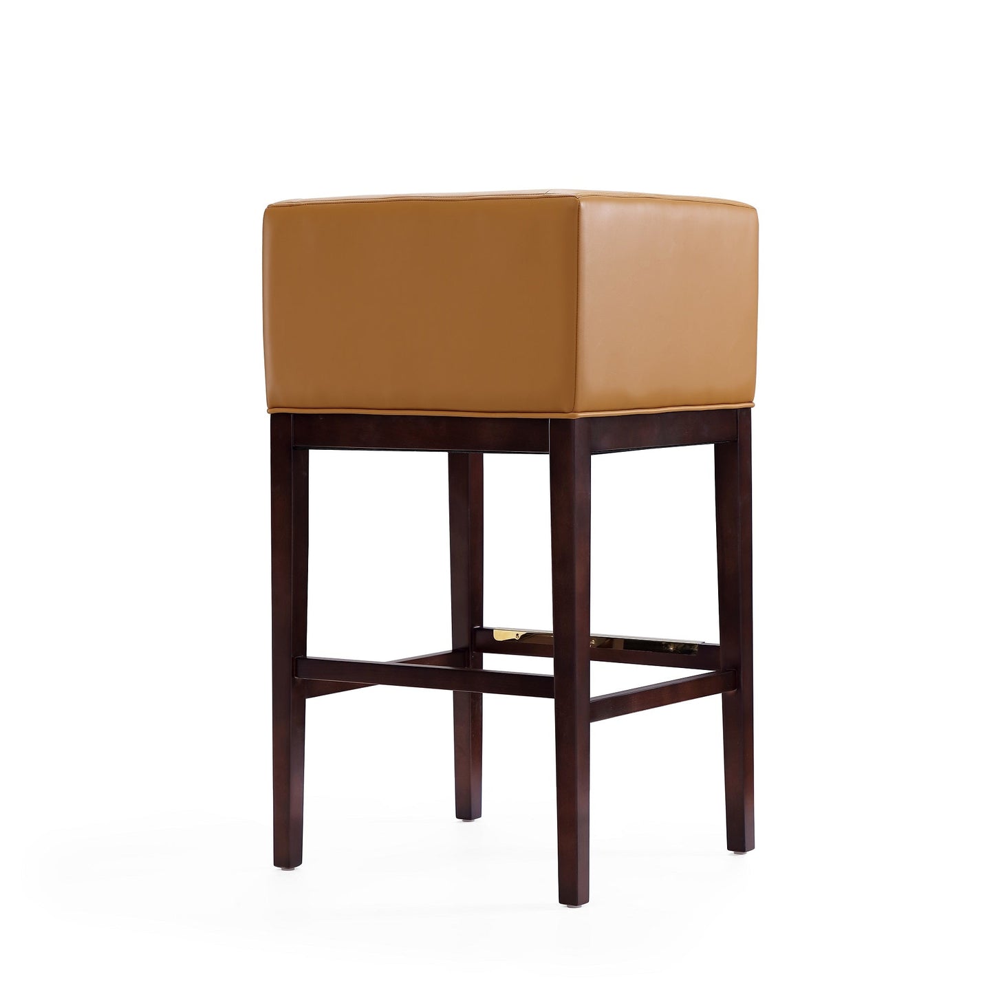 Kingsley Barstool in Camel and Dark Walnut - Ornate Home