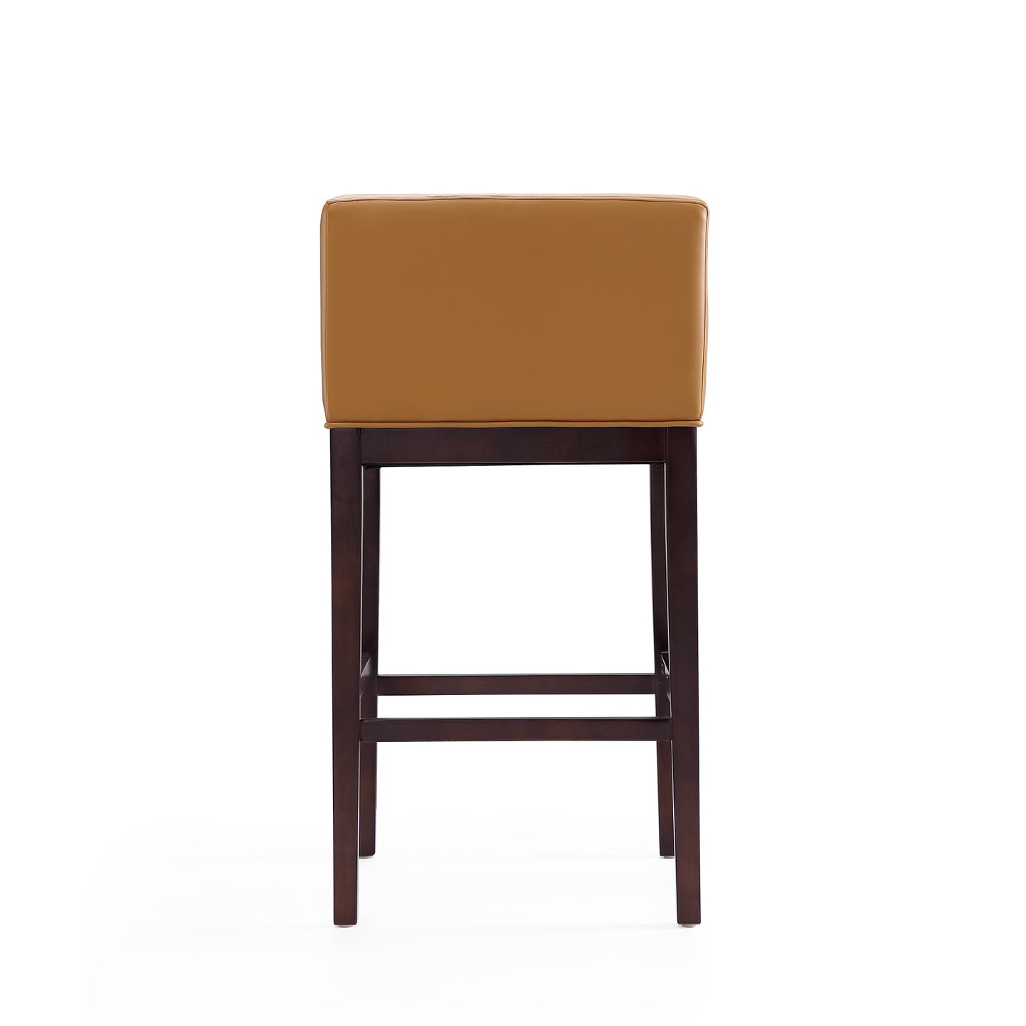 Kingsley Barstool in Camel and Dark Walnut (set of 2) - Ornate Home