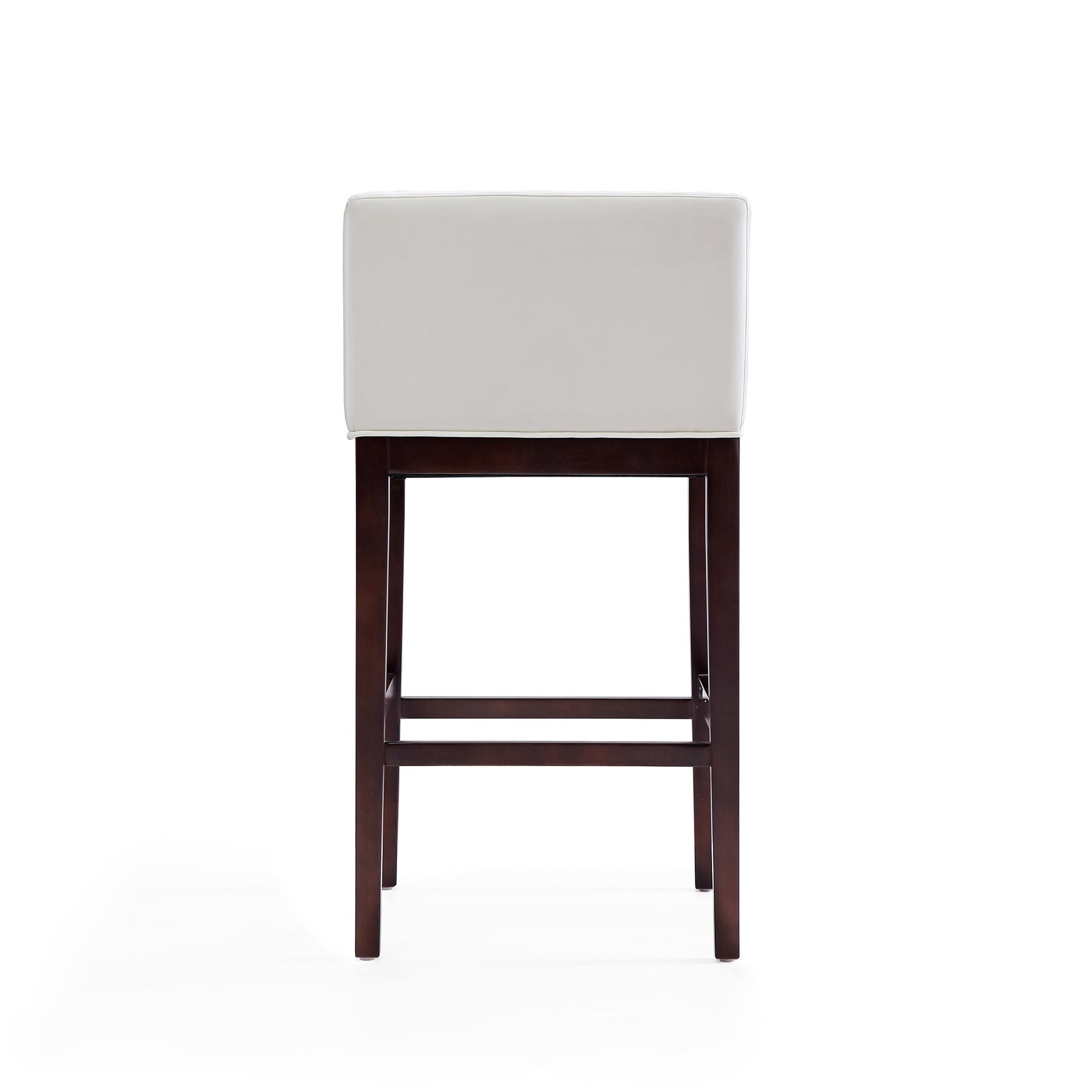 Kingsley Barstool in Ivory and Dark Walnut - Ornate Home