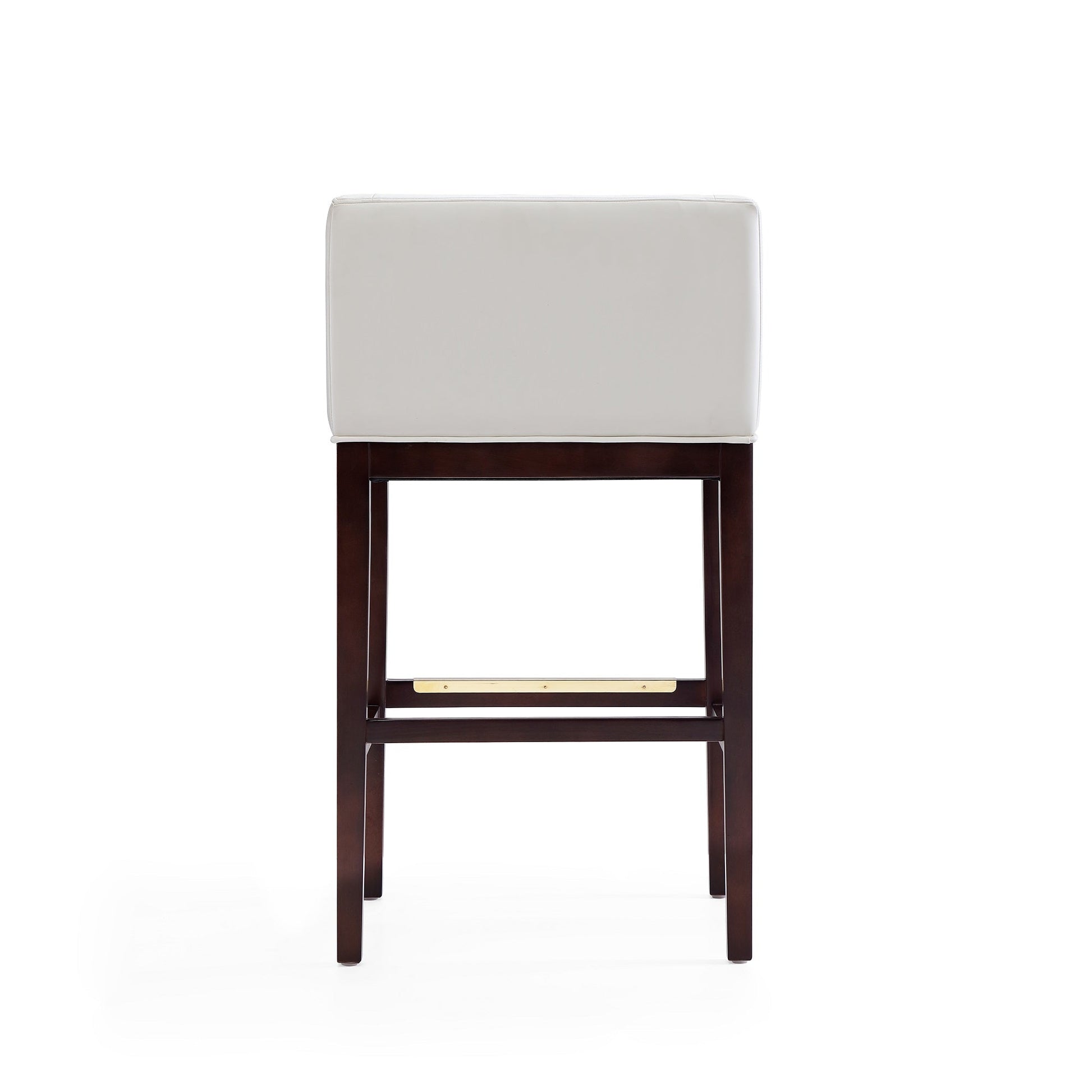 Kingsley Barstool in Ivory and Dark Walnut (set of 3) - Ornate Home