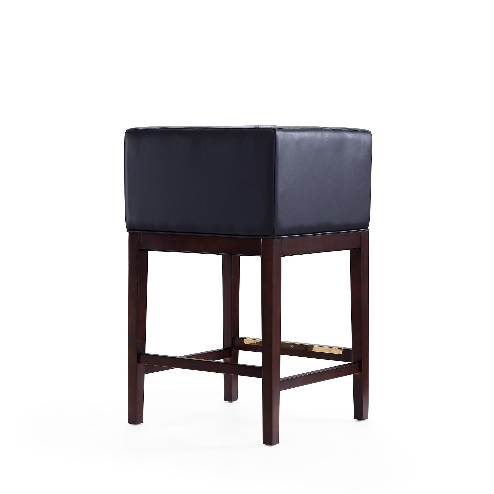 Kingsley Counter Stool in Black and Dark Walnut - Ornate Home
