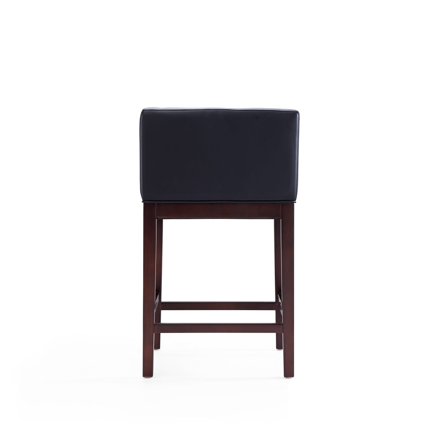 Kingsley Counter Stool in Black and Dark Walnut (set of 2) - Ornate Home