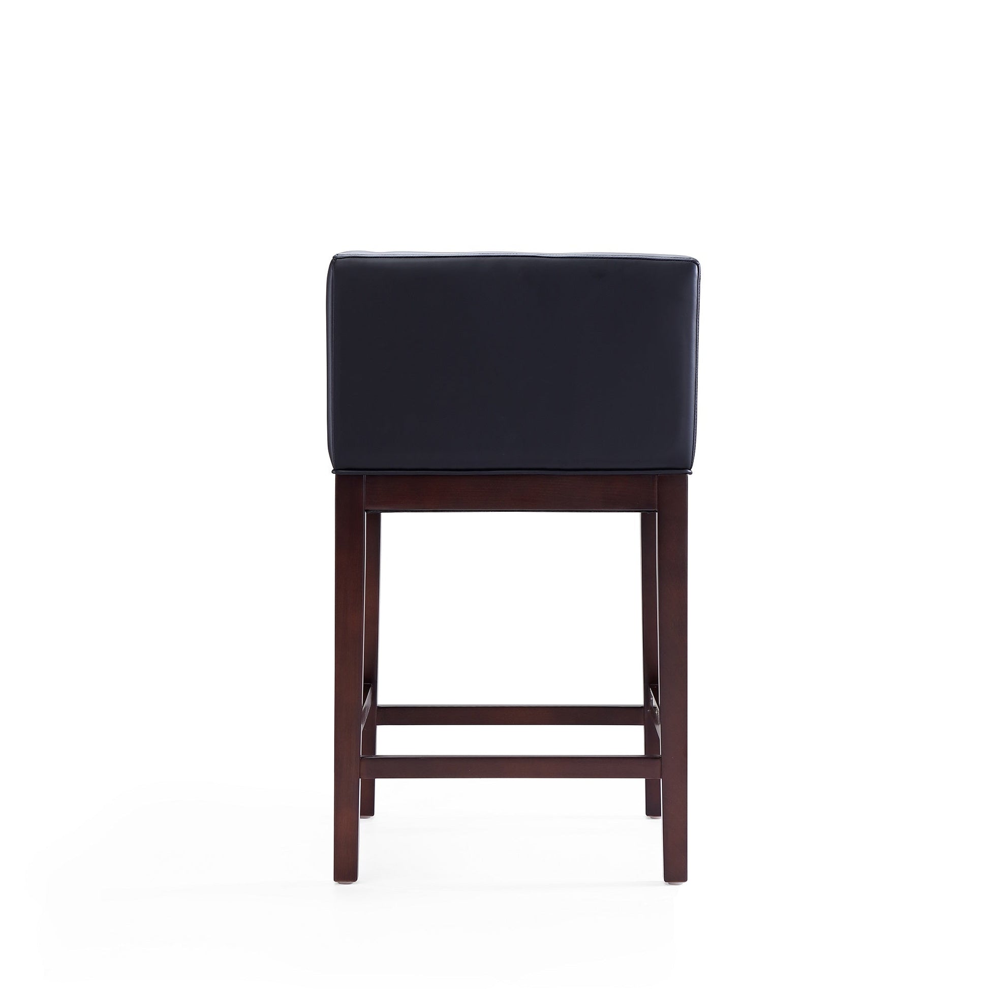 Kingsley Counter Stool in Black and Dark Walnut (set of 2) - Ornate Home
