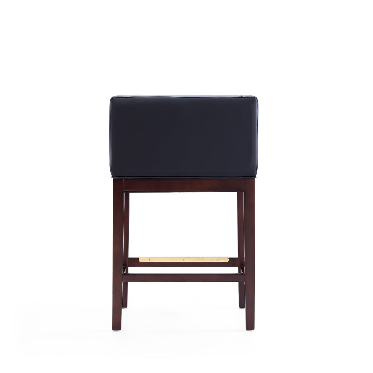 Kingsley Counter Stool in Black and Dark Walnut (set of 2) - Ornate Home