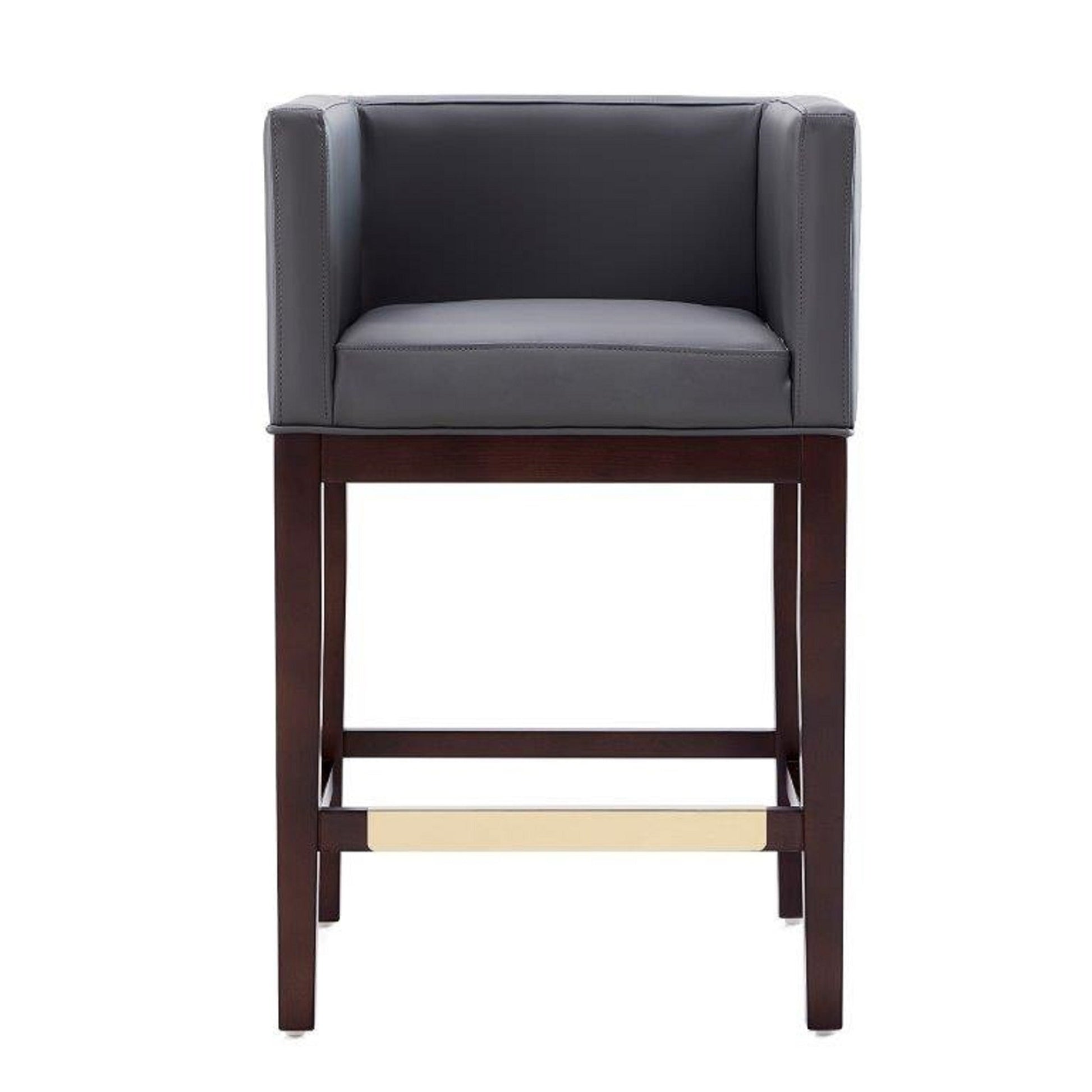 Kingsley Counter Stool in Grey and Dark Walnut - Ornate Home