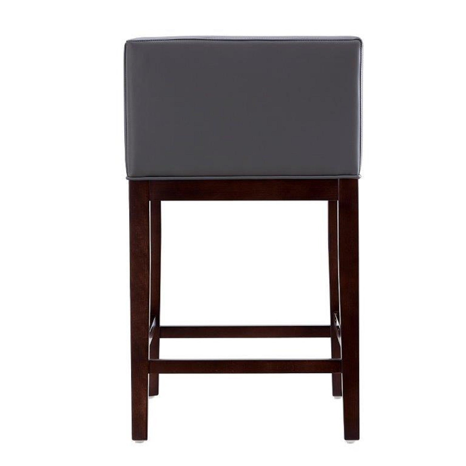 Kingsley Counter Stool in Grey and Dark Walnut - Ornate Home