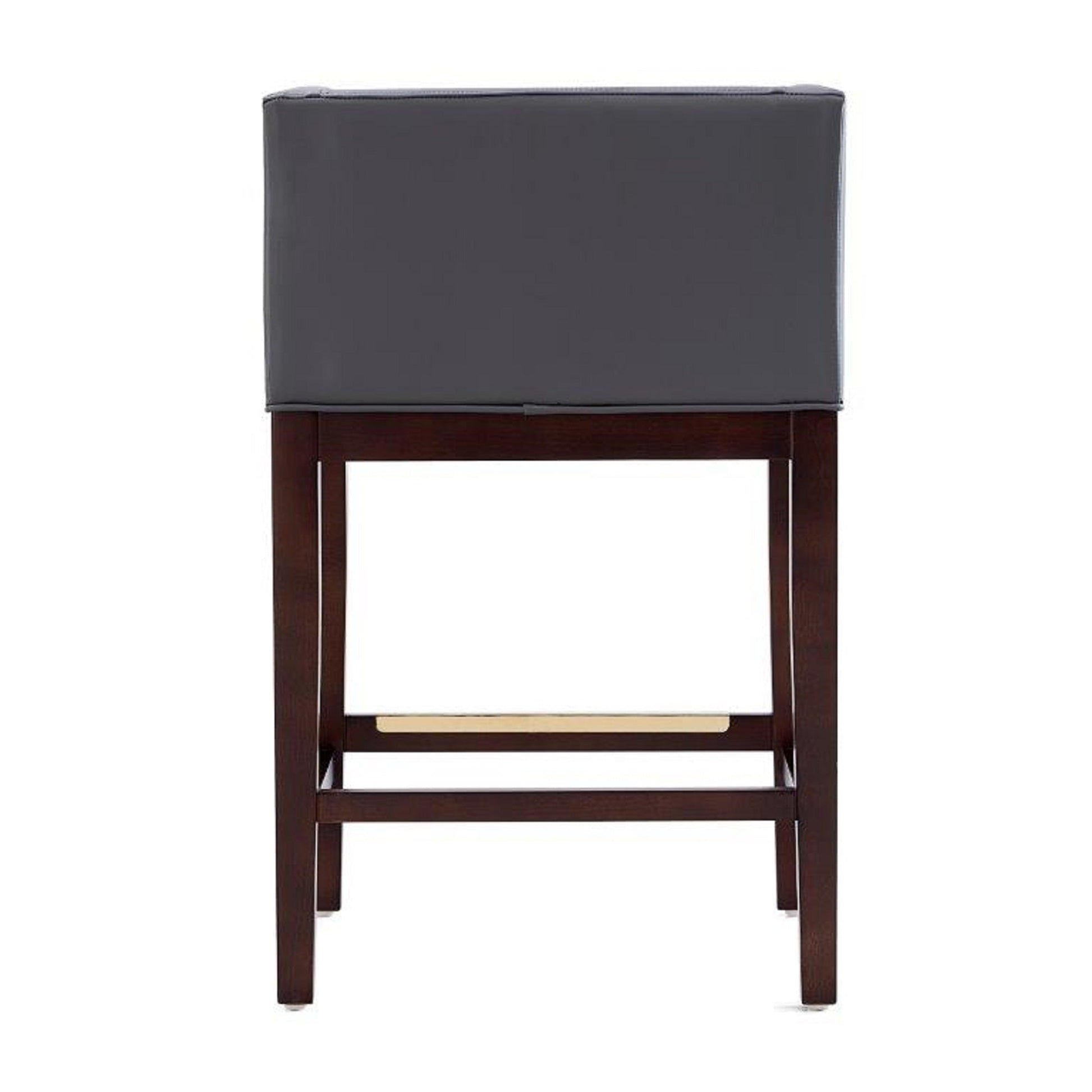 Kingsley Counter Stool in Grey and Dark Walnut - Ornate Home