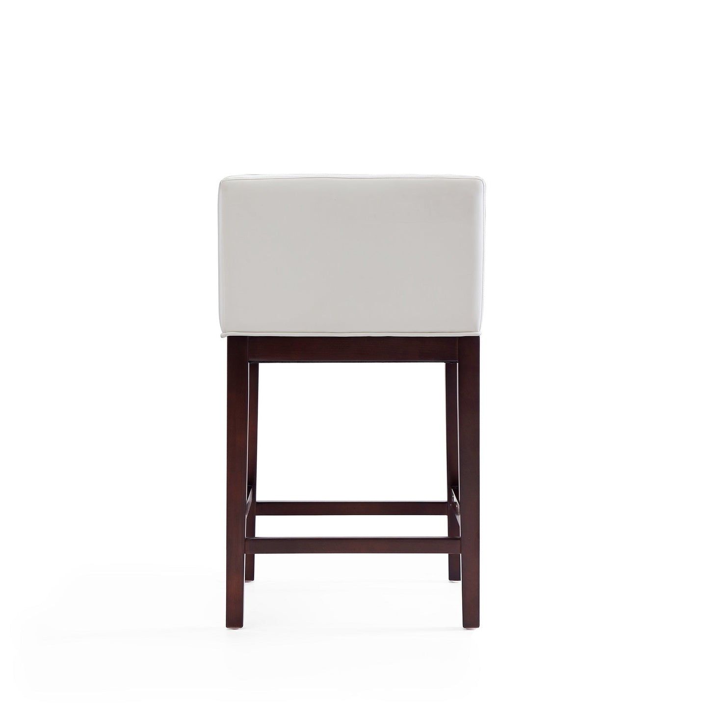 Kingsley Counter Stool in Ivory and Dark Walnut - Ornate Home