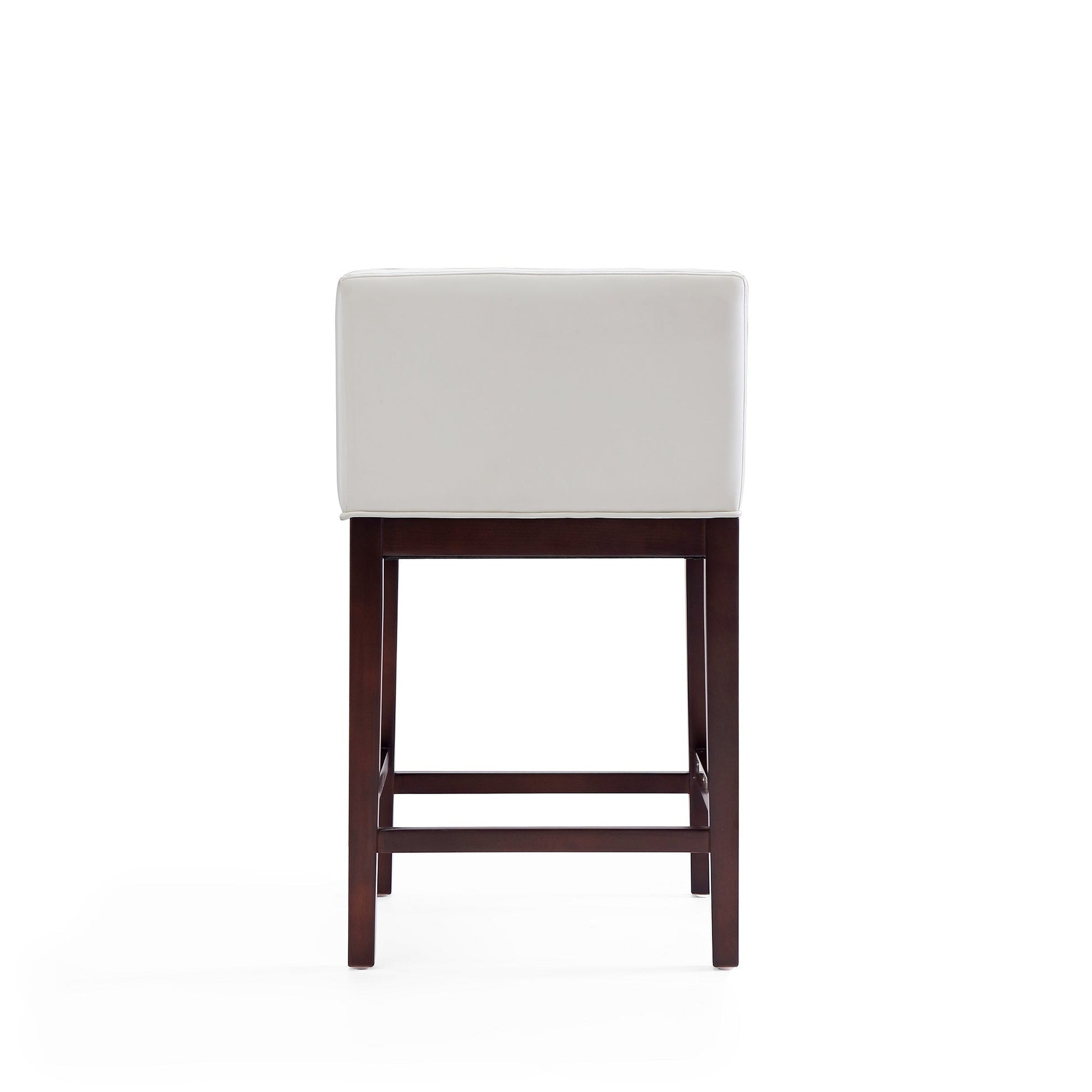 Kingsley Counter Stool in Ivory and Dark Walnut - Ornate Home