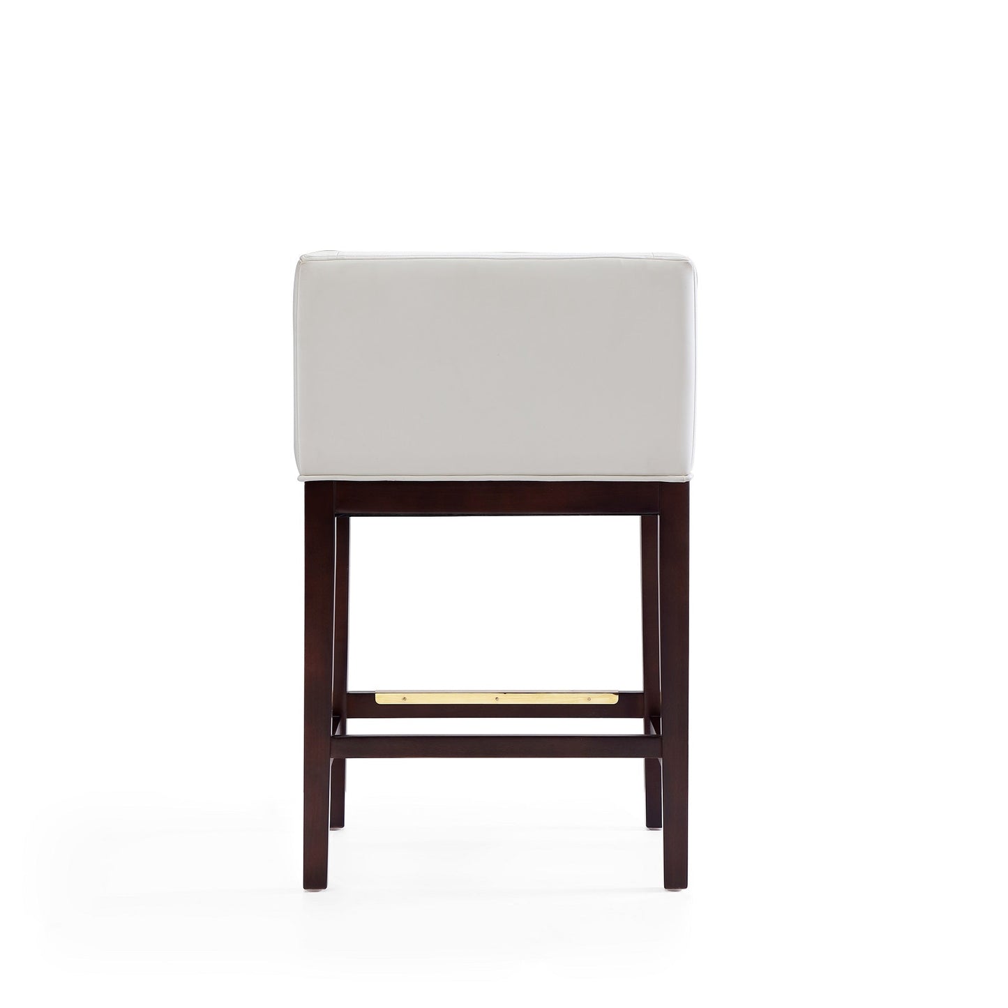 Kingsley Counter Stool in Ivory and Dark Walnut (set of 2) - Ornate Home