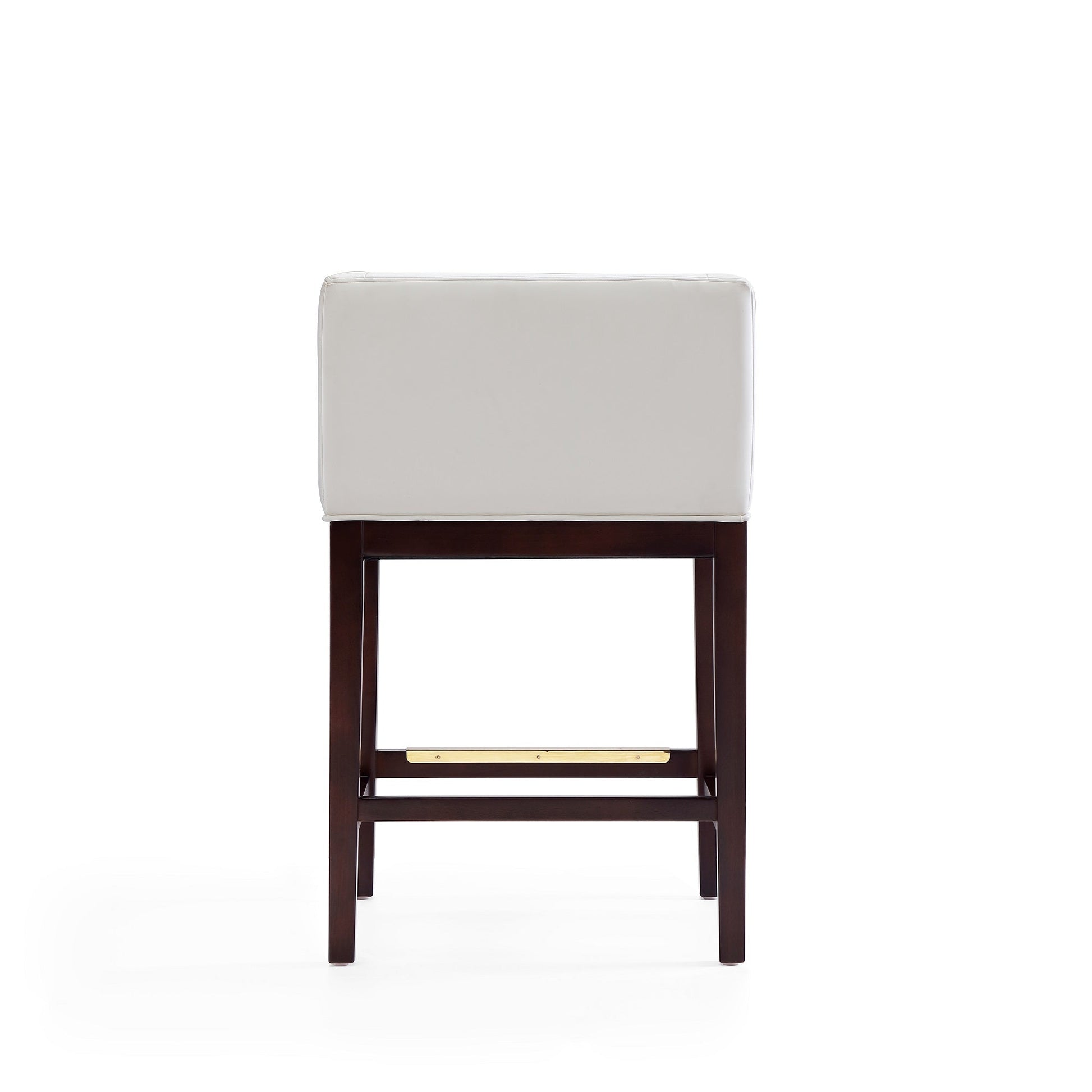 Kingsley Counter Stool in Ivory and Dark Walnut (set of 3) - Ornate Home