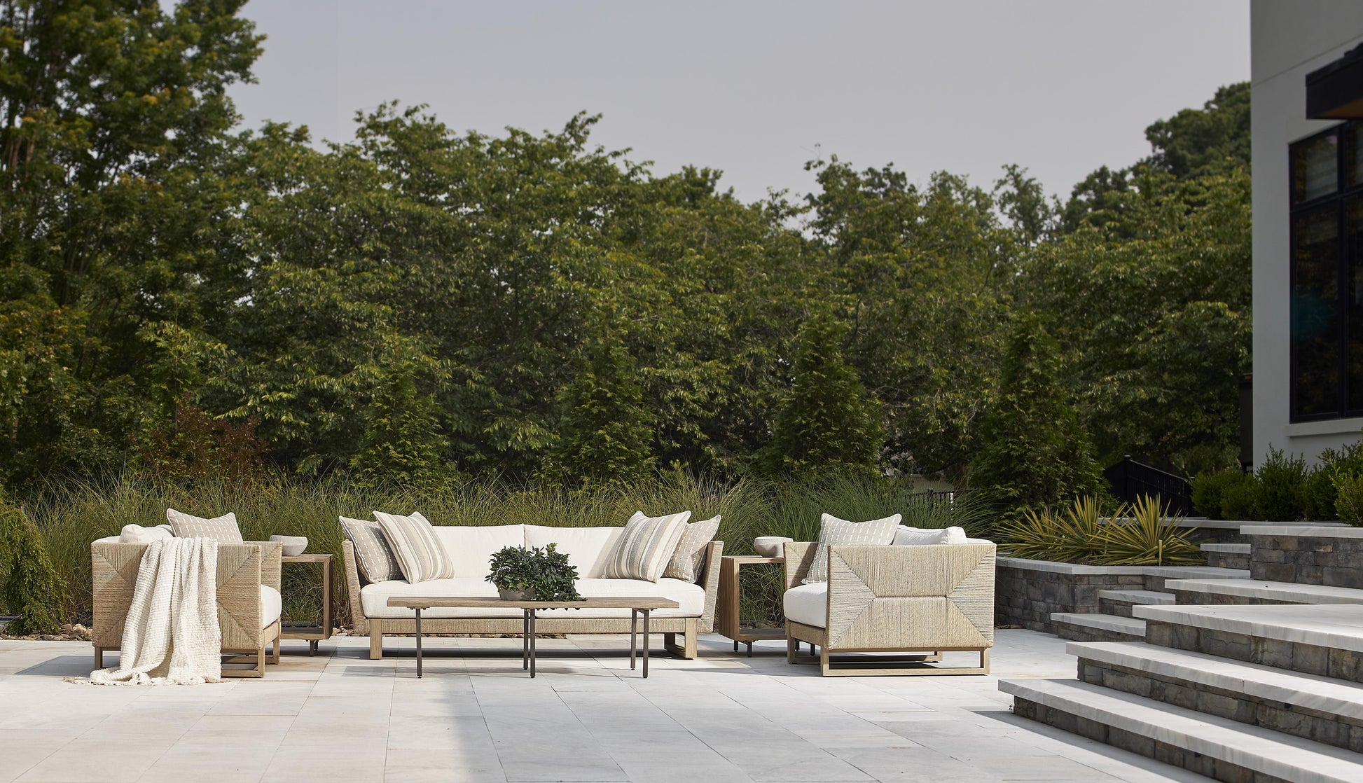 Kingston Sea Oat Outdoor Cocktail Table - Ornate Home